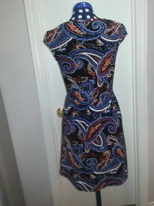 Gorgeous "Enough About Me" Blue- Back - Orangey- Toned Dress ... - photo 5