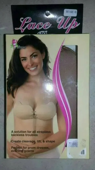BNIB Strapless Lace Up Bra -- Size D -- Beige - photo 2