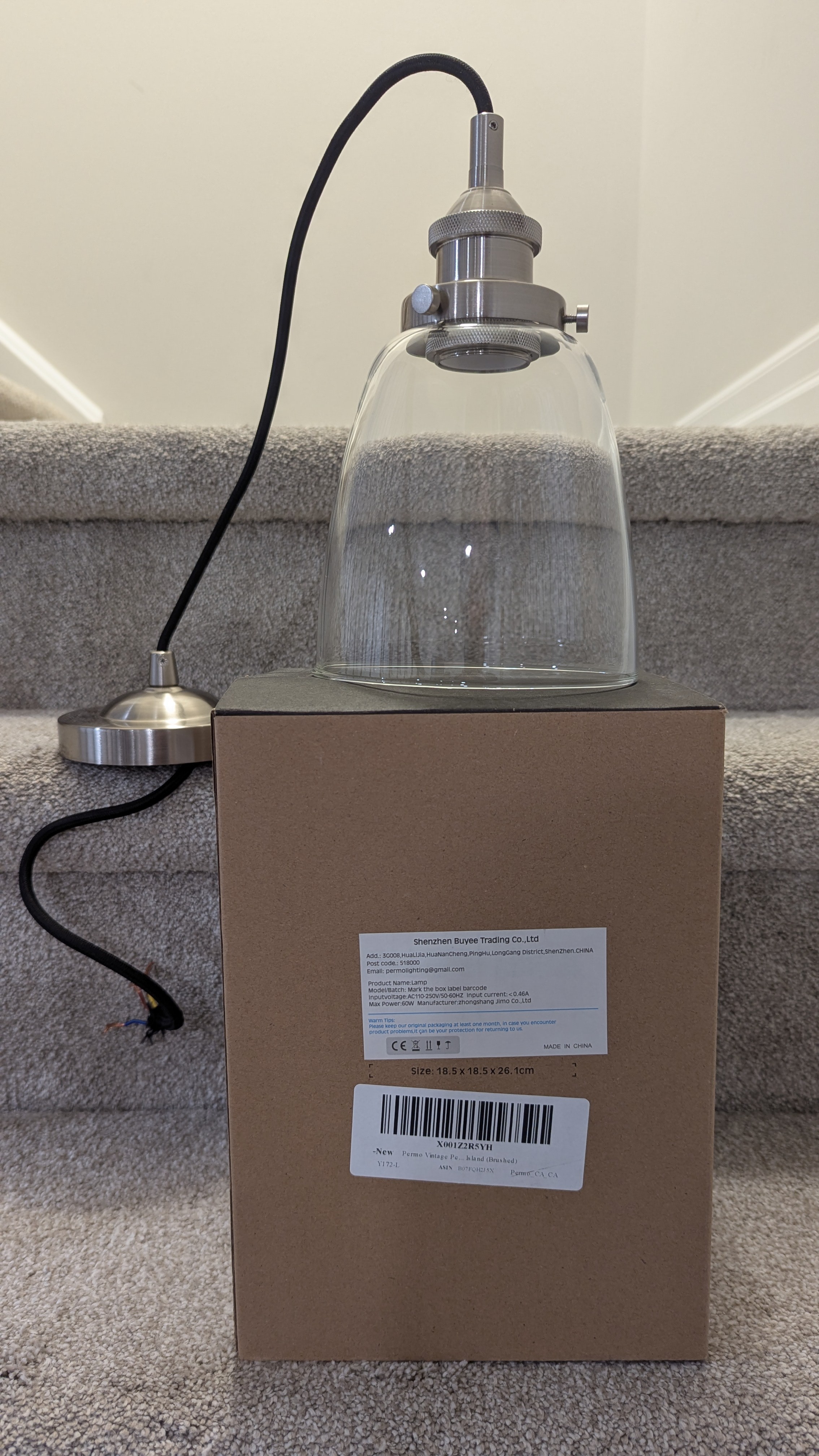 Clear Glass Pendant Light Fixtures (2) - photo 2
