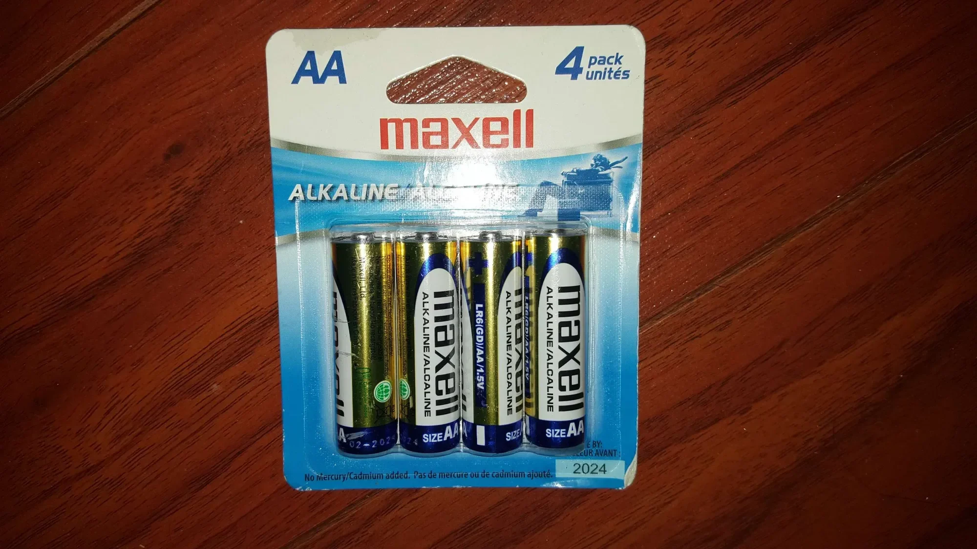 4 BNIB Batteries - AA Maxell  - Lots of time before expiry date