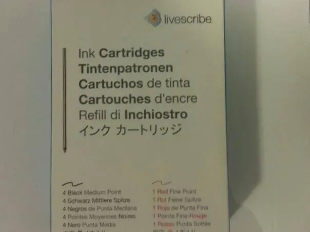 BNIB Live Scribe (LiveScribe) Pen Ink Cartridges -- Brand New...