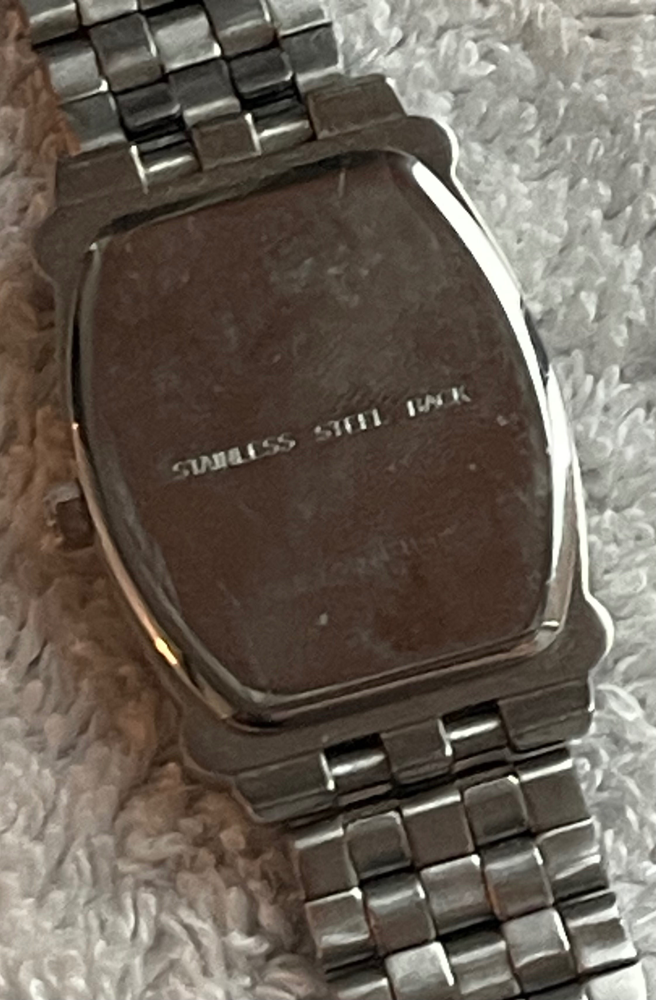 Vintage Jupiter Silver Studded Tonneau Watch (Needs Battery) - photo 4