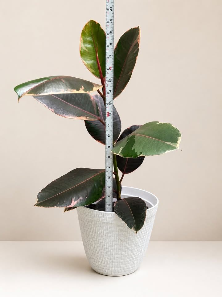 Ficus Elastica Tineke Rubber Plant - photo 3