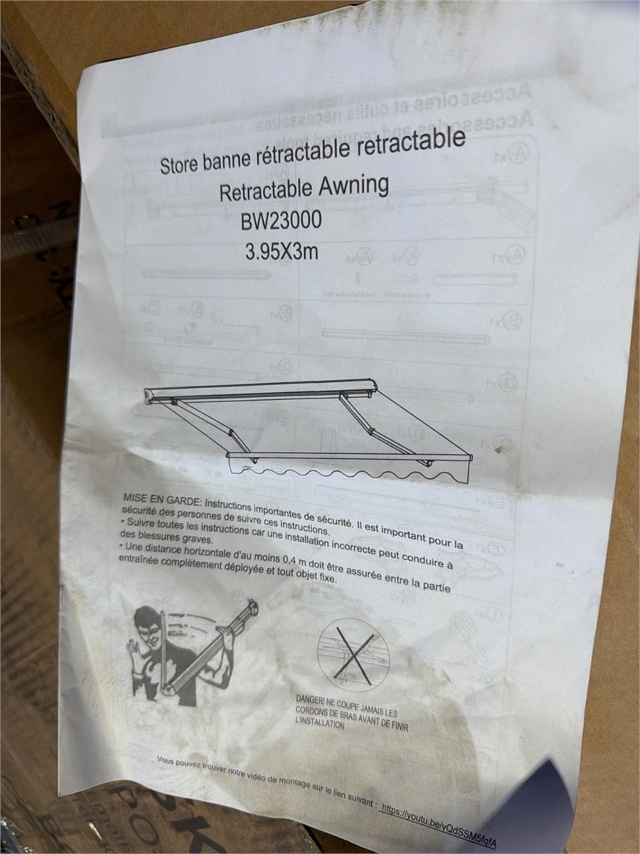 Brand New Retractable Awning BW23000 3.95x3m - photo 4