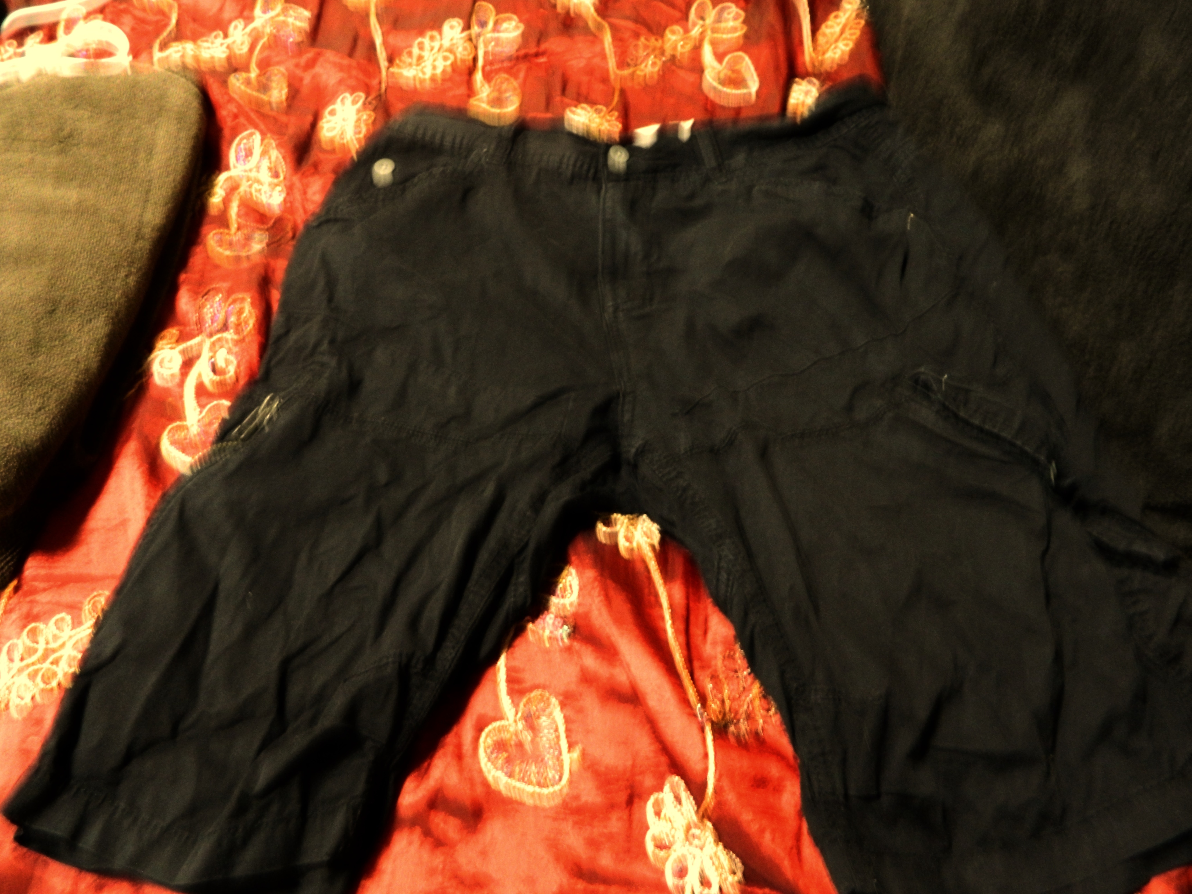 Cotone black cargo shorts Size (34)