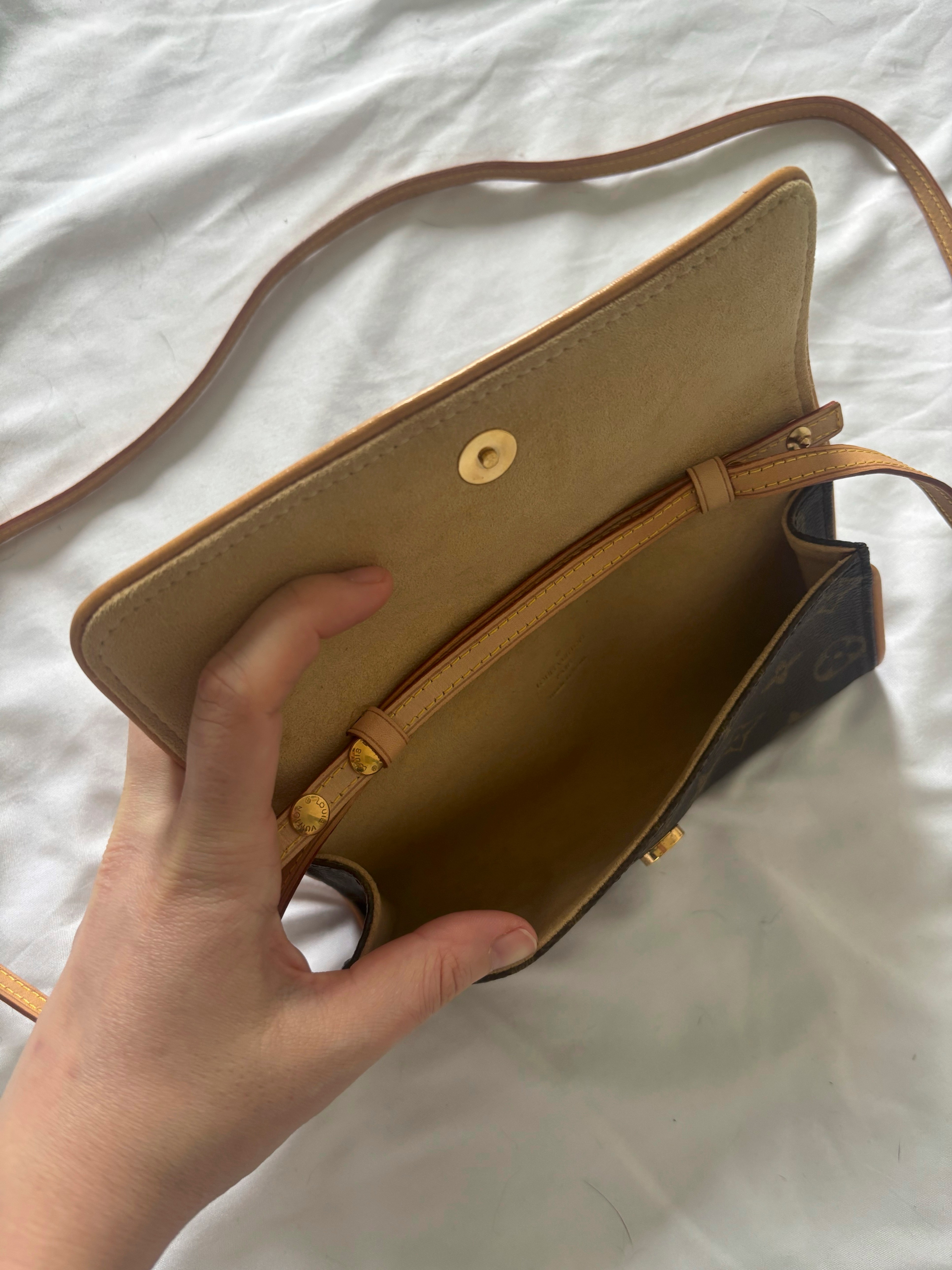 Authentic Louis Vuitton Monogram Mini Twin Crossbody Bag - photo 2