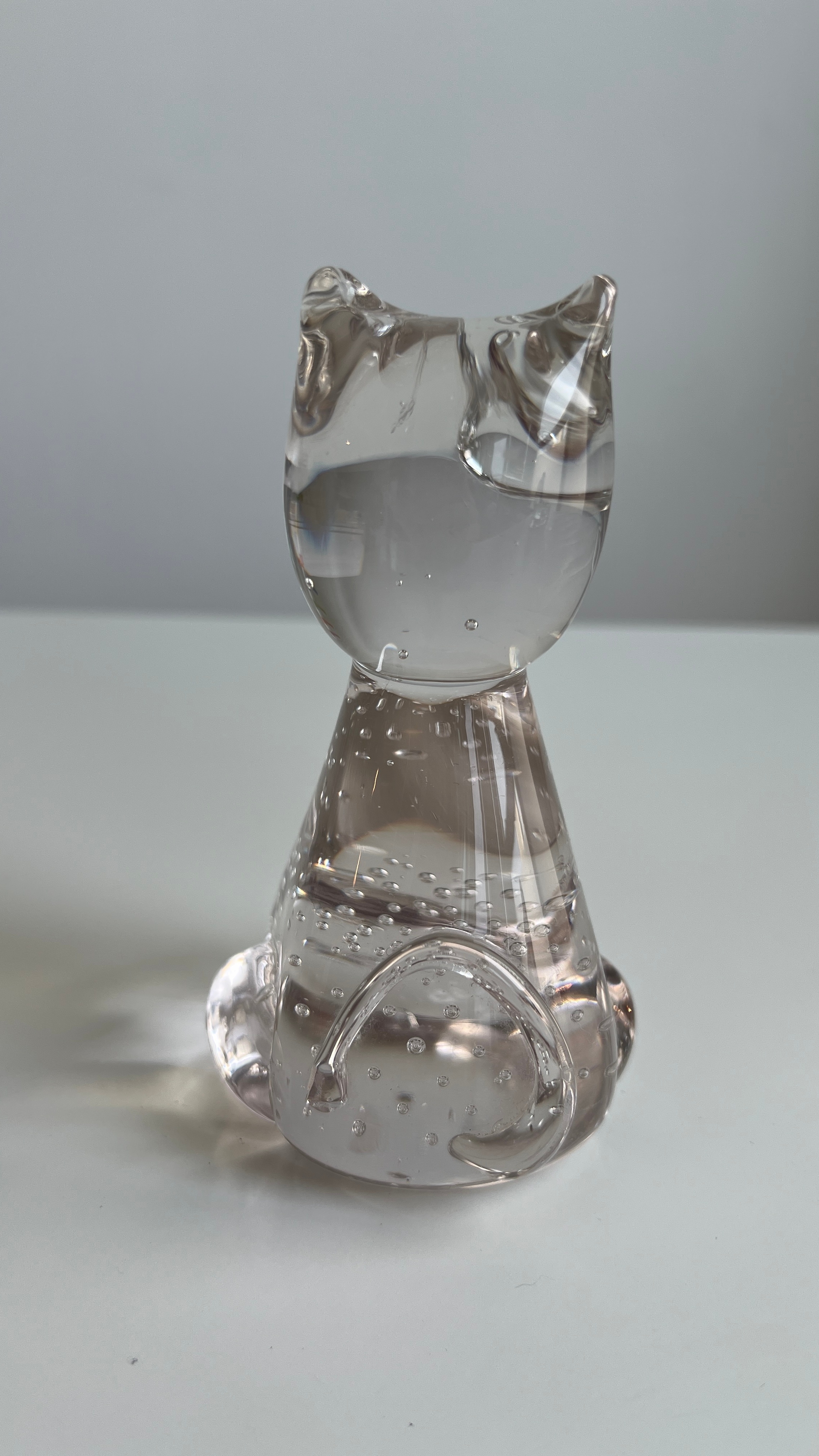 Vintage Hand Blown Art Glass Cat Figurine PaperWeight - photo 4
