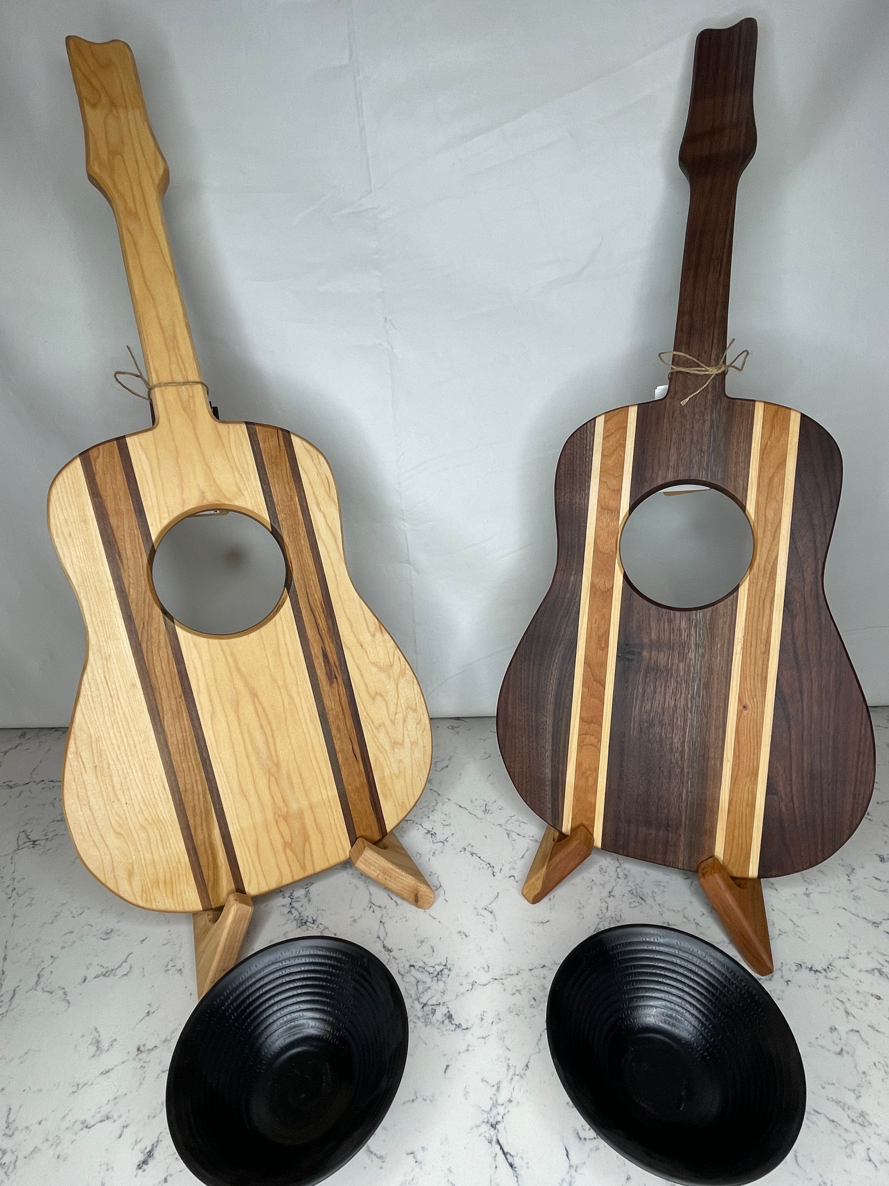 Acoustic Guitar Charcuterie Boards w/ dipping bowl