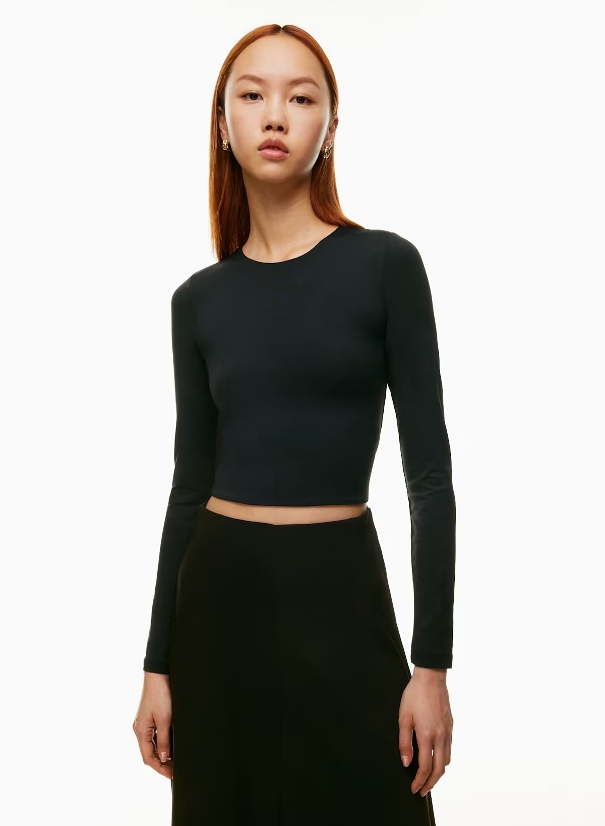 Aritzia Contour Crew Longsleeve – Mocha Brown, Size XS - photo 2