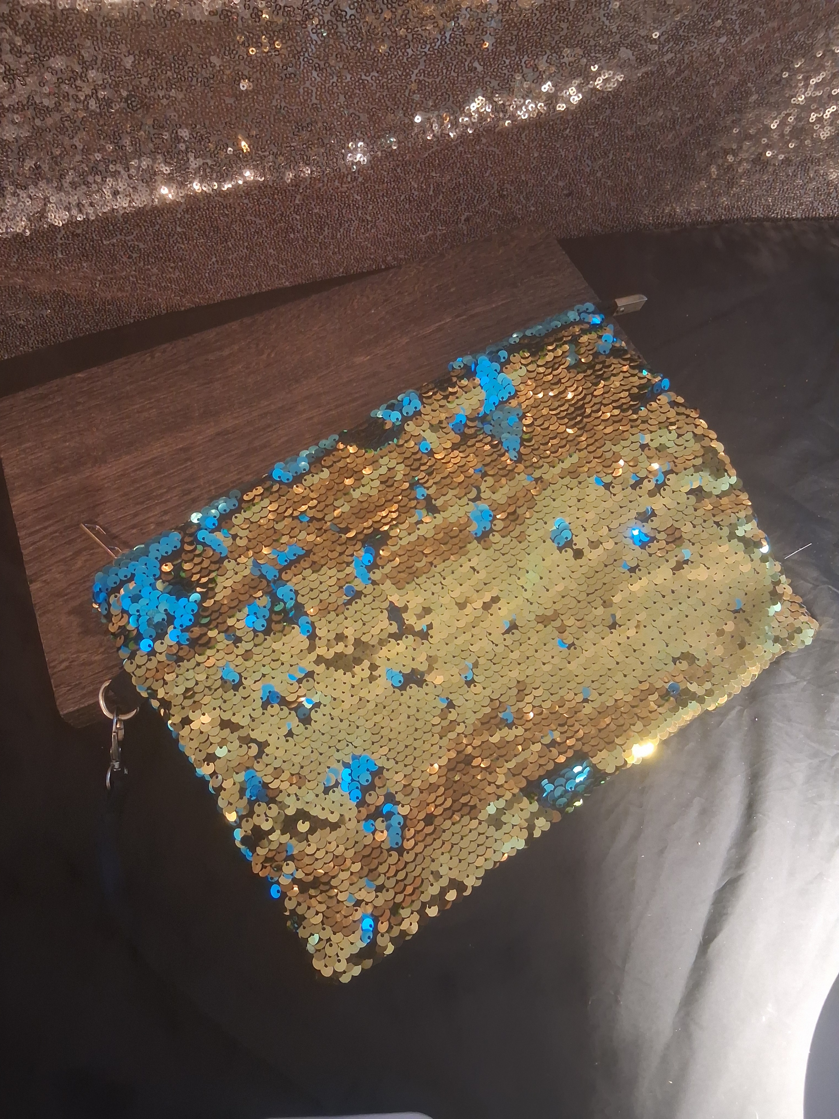 Sequin Clutch/Cosmetic Bag