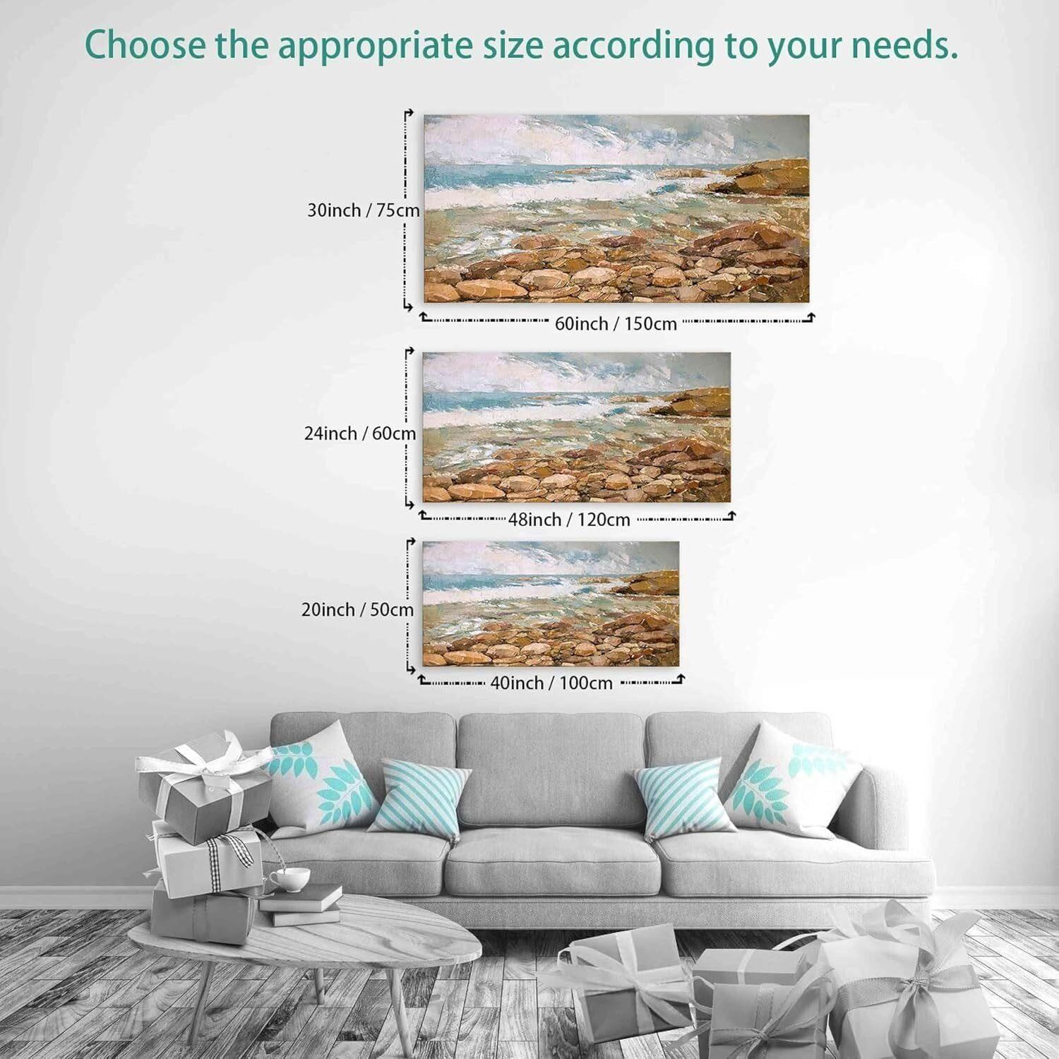 NEW 60x120 CM Coastal Seascape Canvas - photo 3