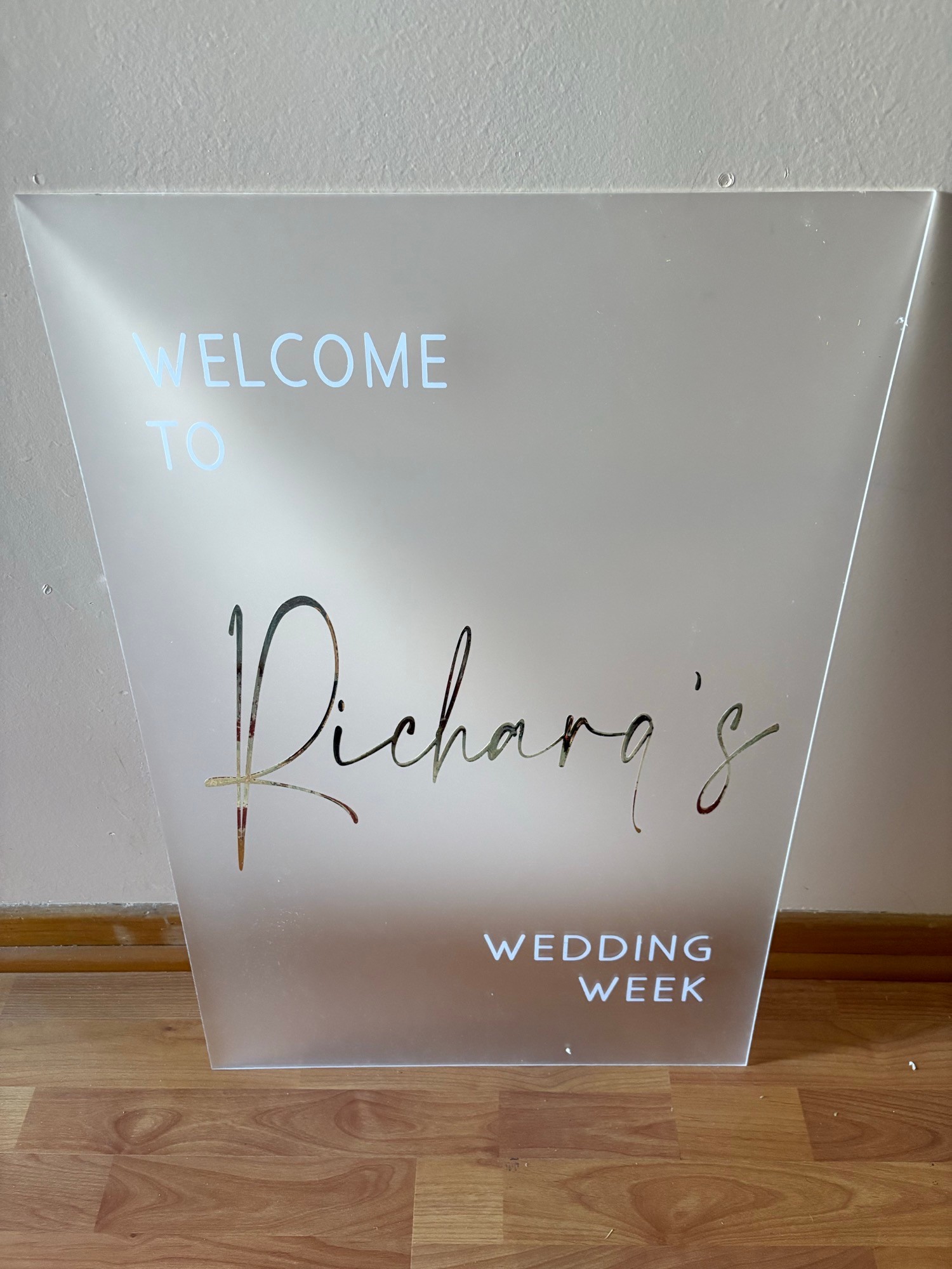 Acrylic Welcome Sign Board - EDITABLE