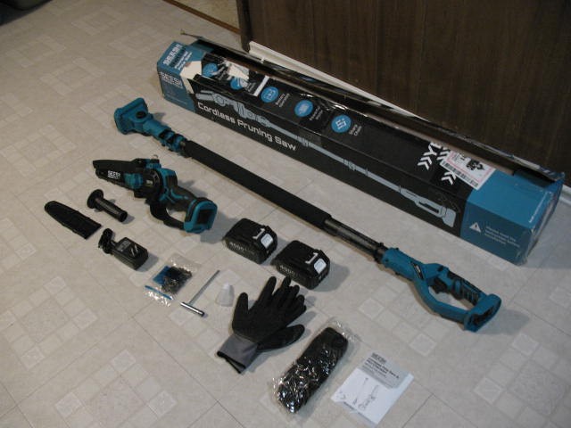 SEESII Cordless 8 inch Pole Saw & Mini Chainsaw, Brand New