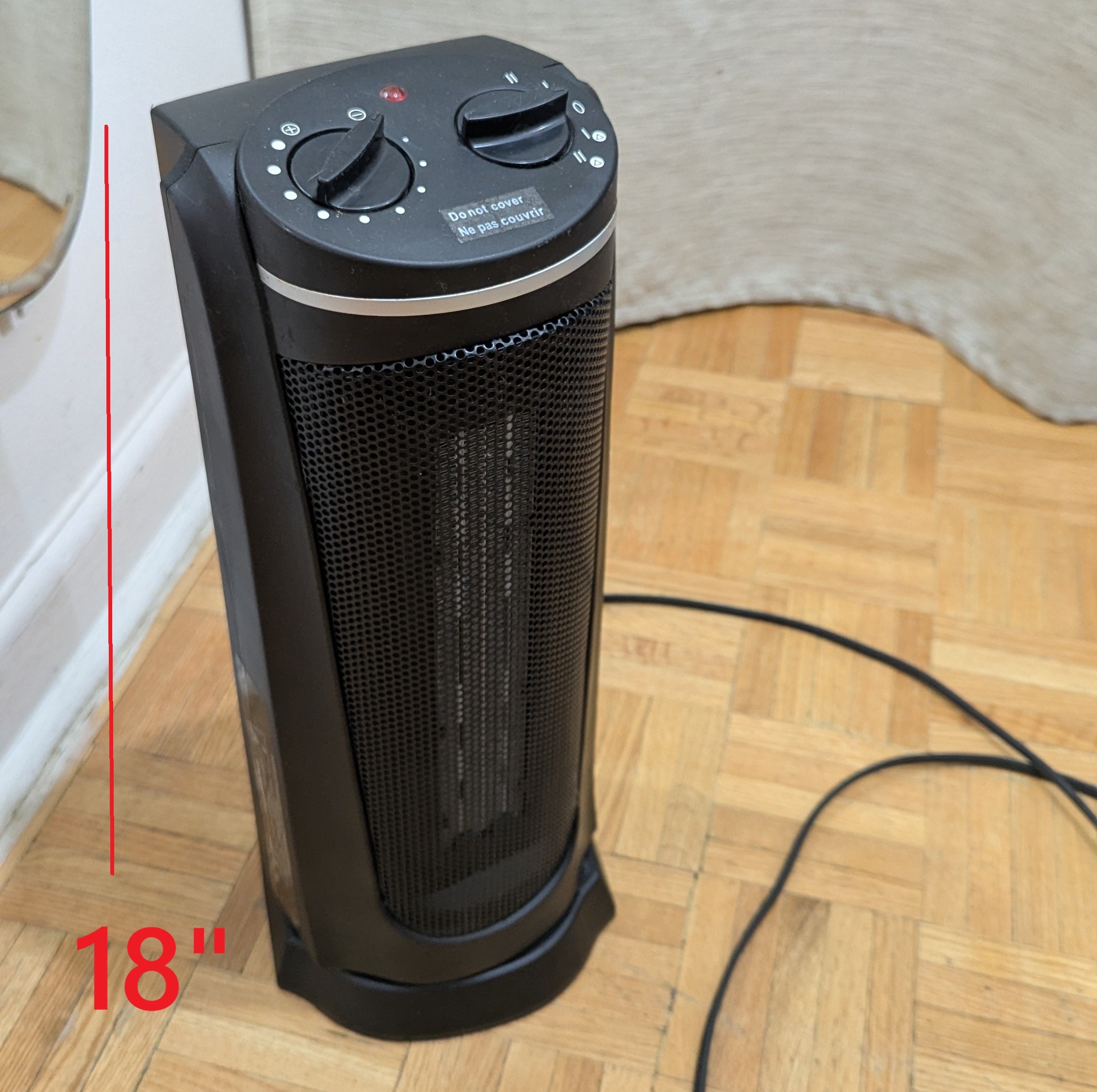 Konwin 18" Oscillating Tower Ceramic Heater 1500W