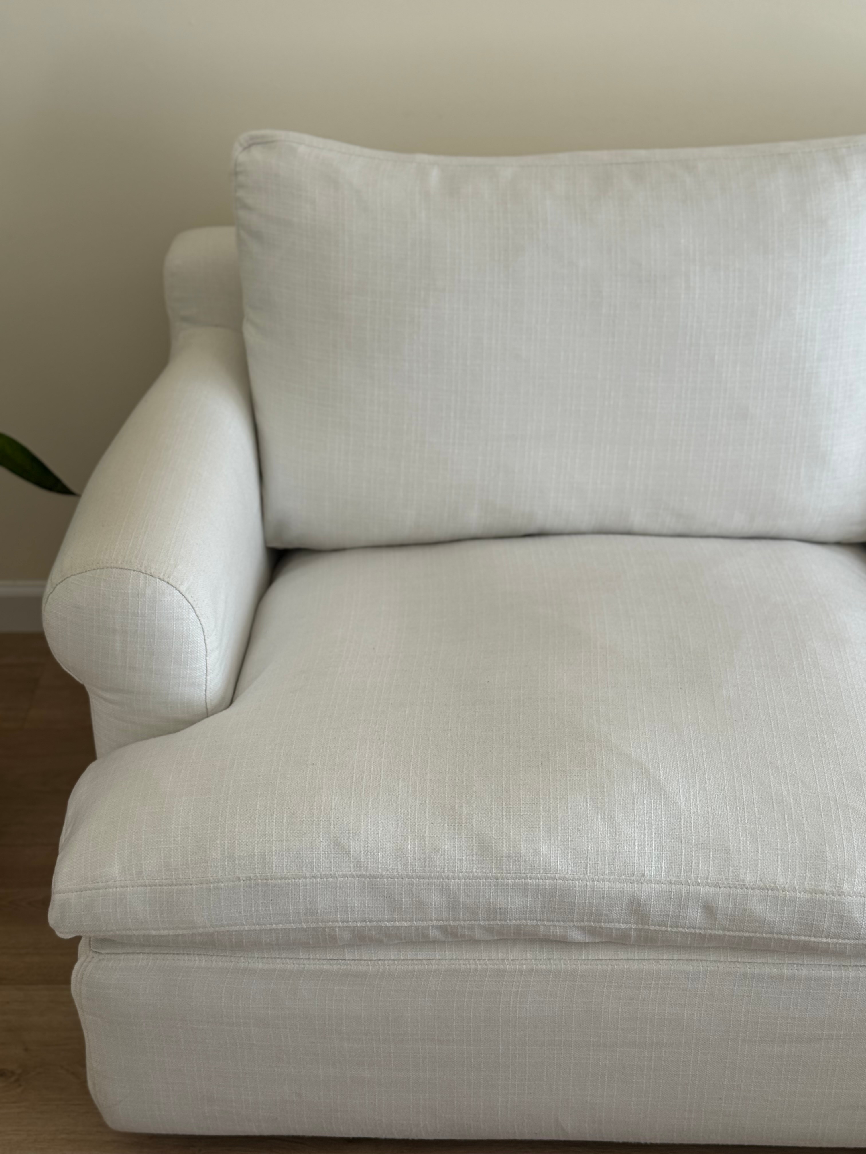 Pottery Barn Newport Sectional Sofa – Ivory Basketweave, Chaise - photo 4