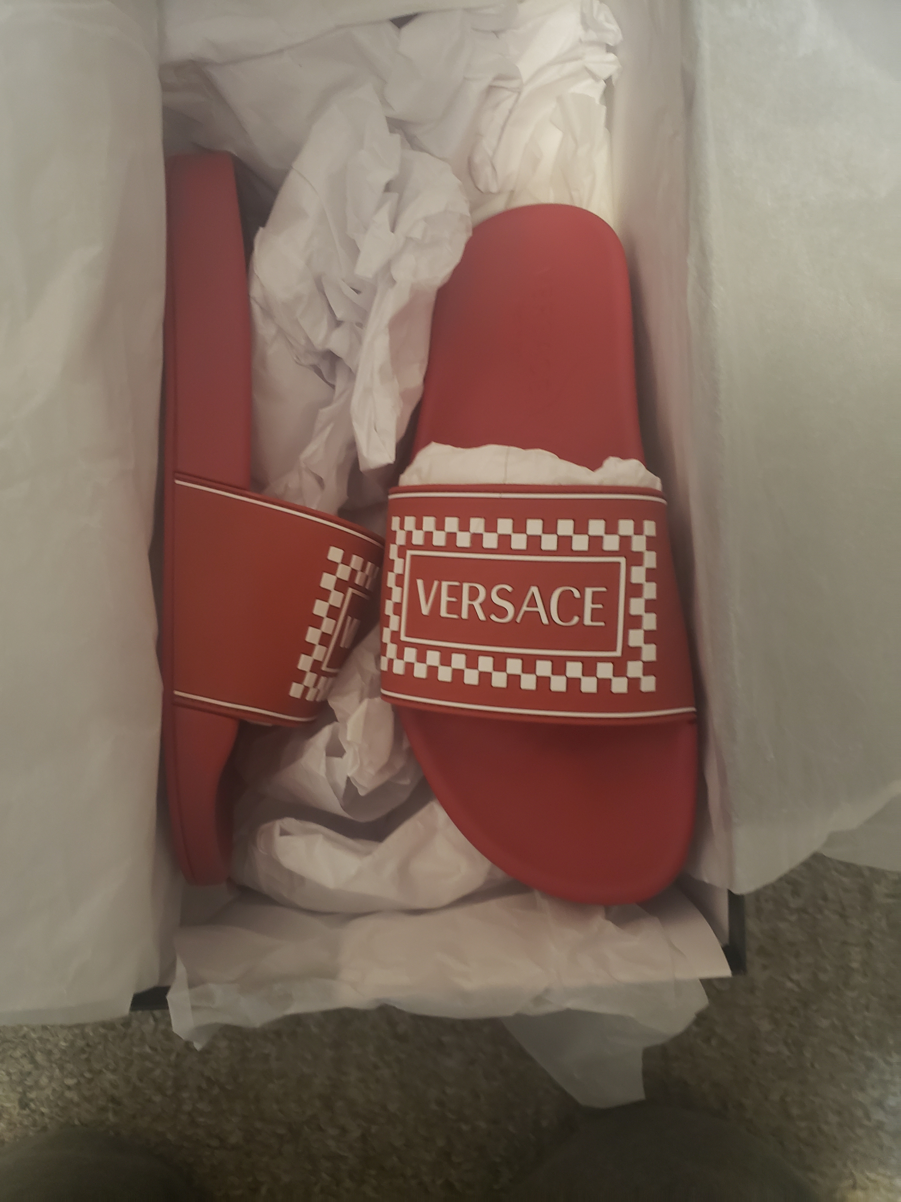 Versace Slides Men's 8.5. New in box.