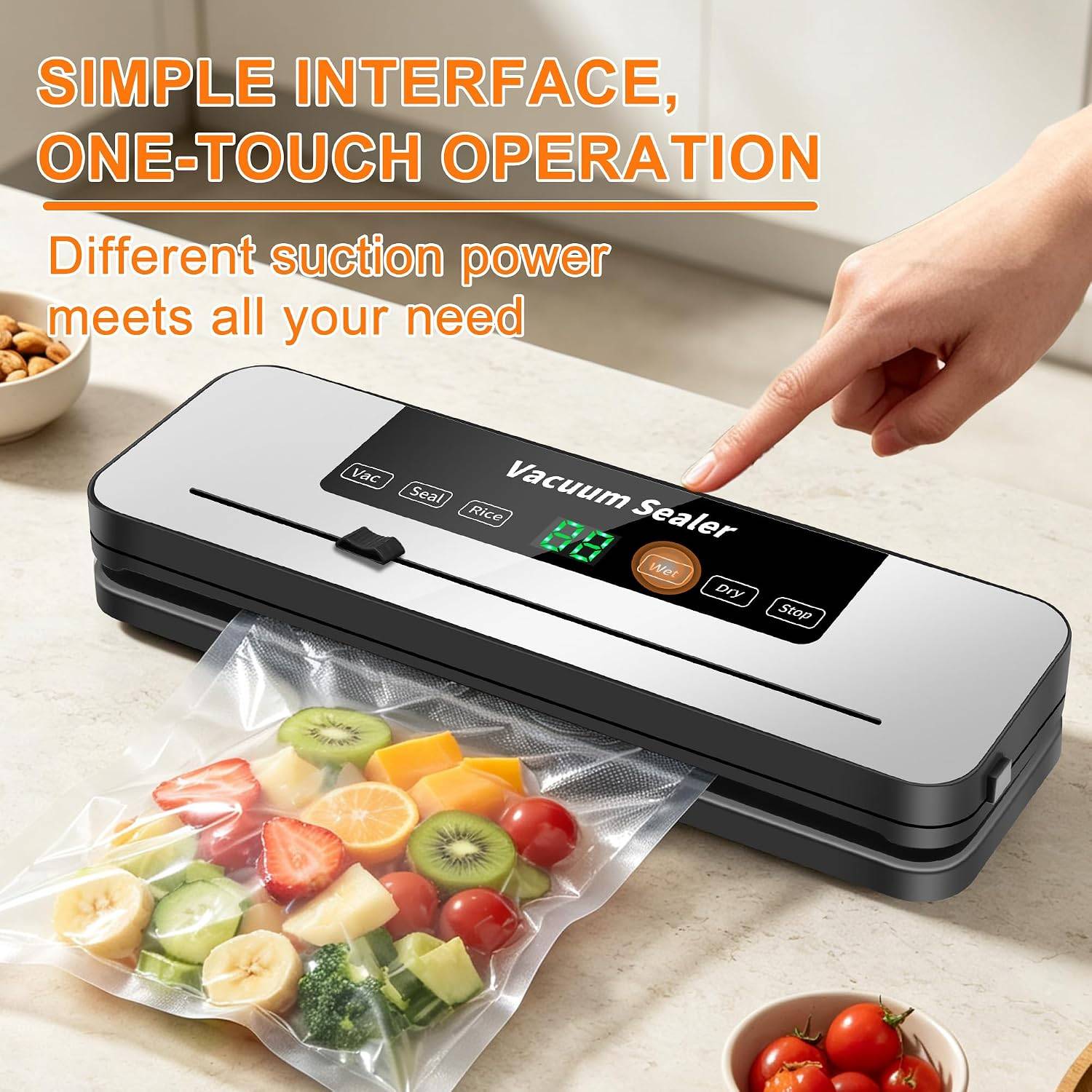 Vacuum Sealer Machine with 50 Bags - photo 3