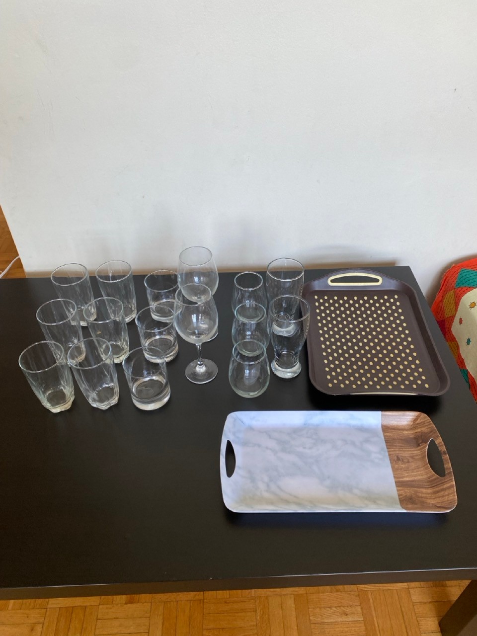 Glassware & Serving Tray Bundle – Home Bar / Kitchen Starter Set - photo 4