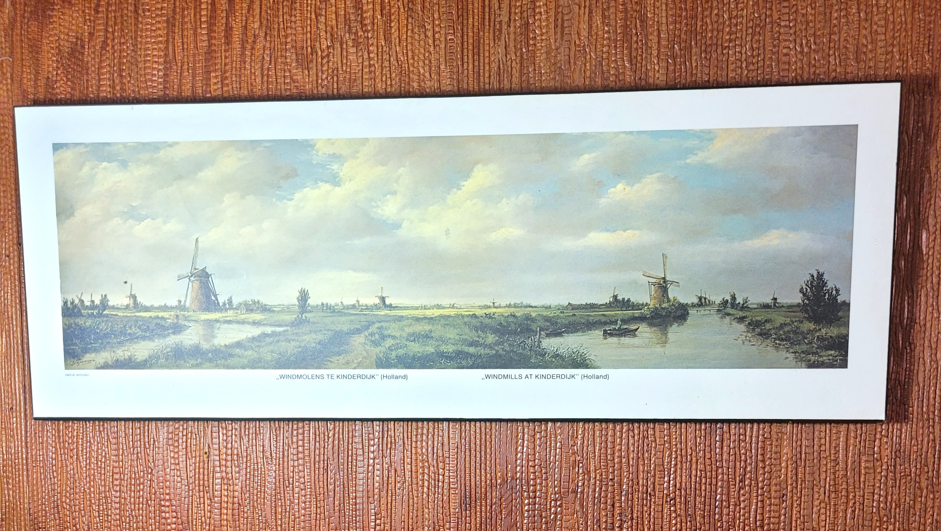 1980s Perma-Art Windmills at Kinderdijk Dutch Landscape Laminate