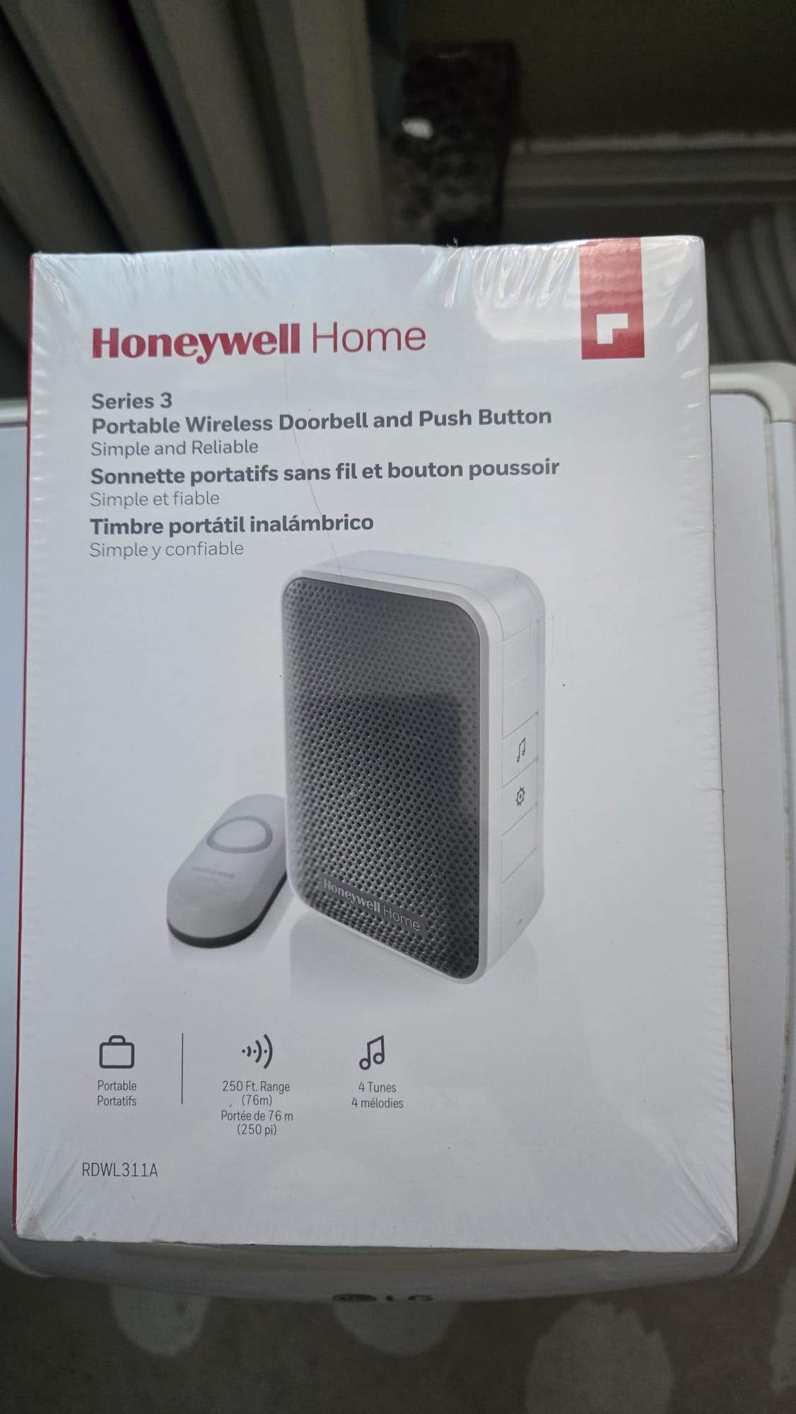 Honeywell Home Series 3 Wireless Doorbell with Portable Speaker