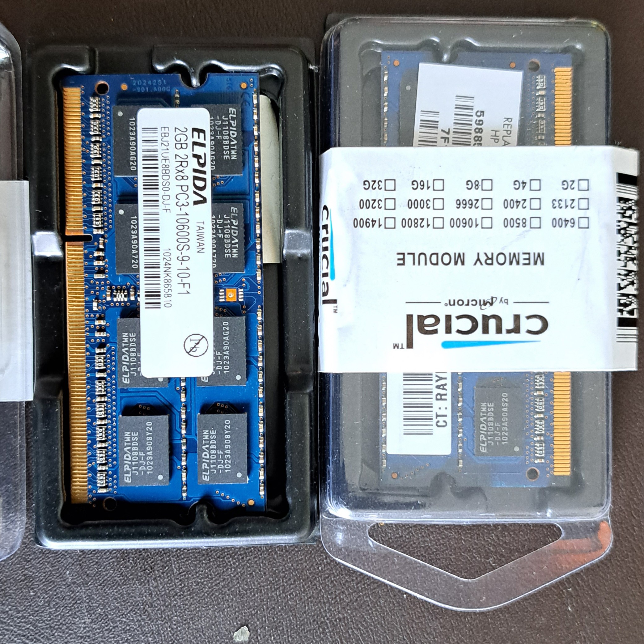 Elpida DDR3 DIMM 2GB Memory Ram PC3