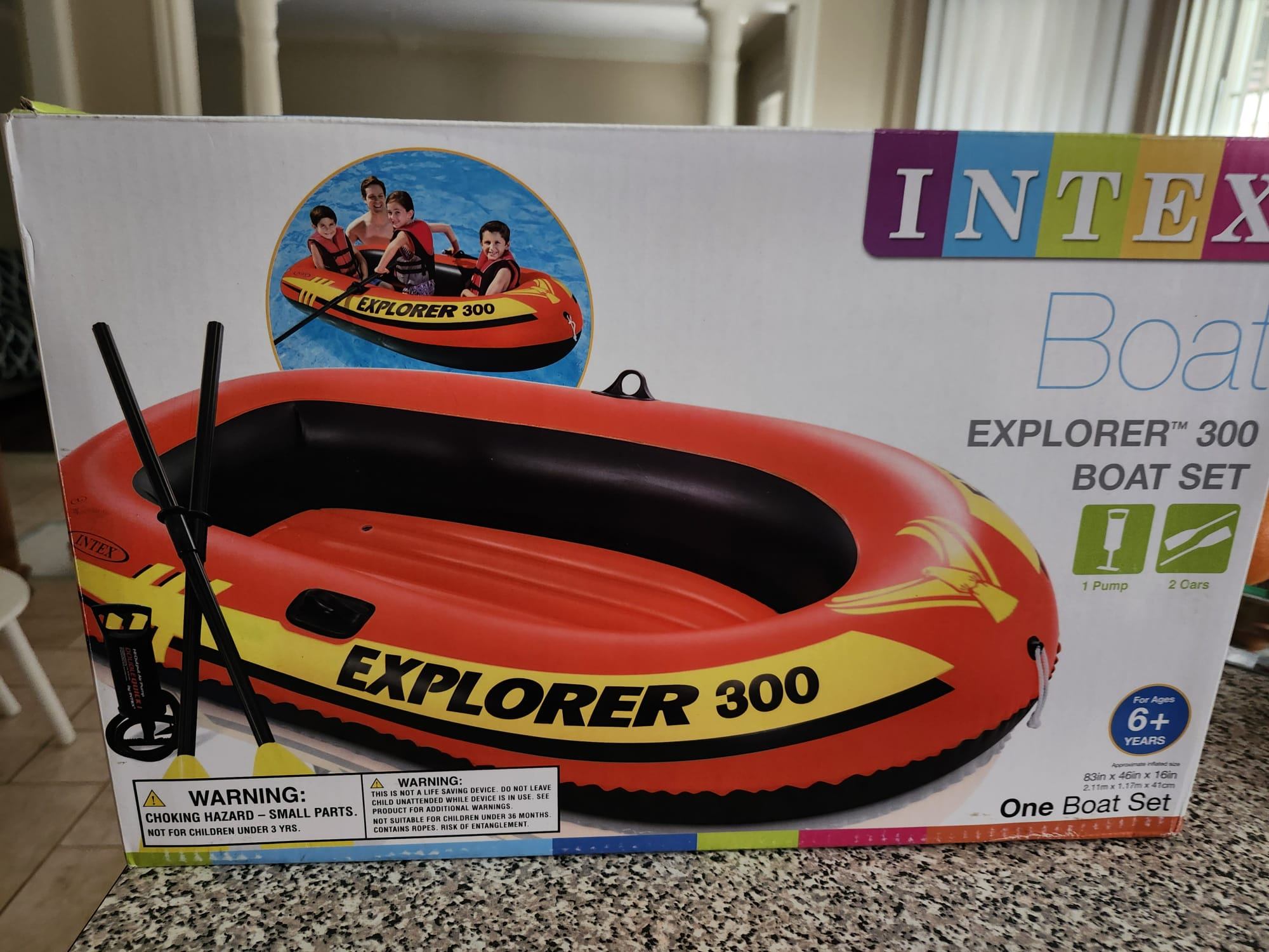 Brand New Intex Explorer 300 Inflatable Boat Set – Never Opened - photo 2
