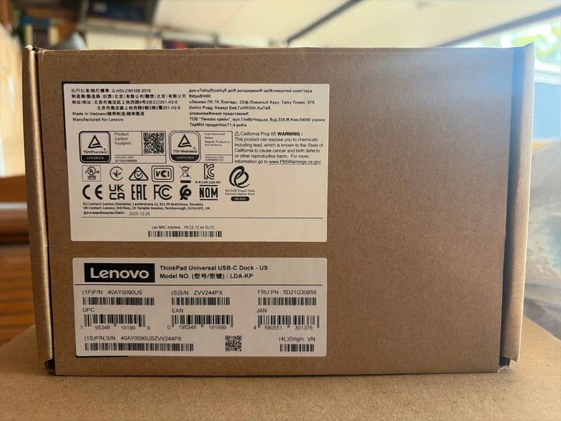 Lenovo ThinkPad Universal USB-C Dock V2 ZV244PX