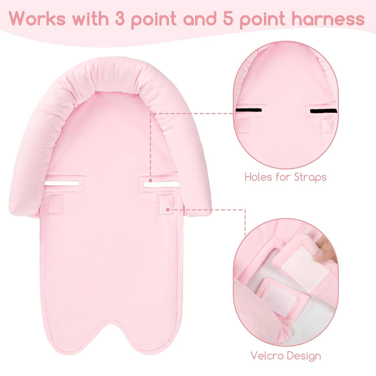 NEW~ Pink Infant Car Seat Head Support Insert - photo 2