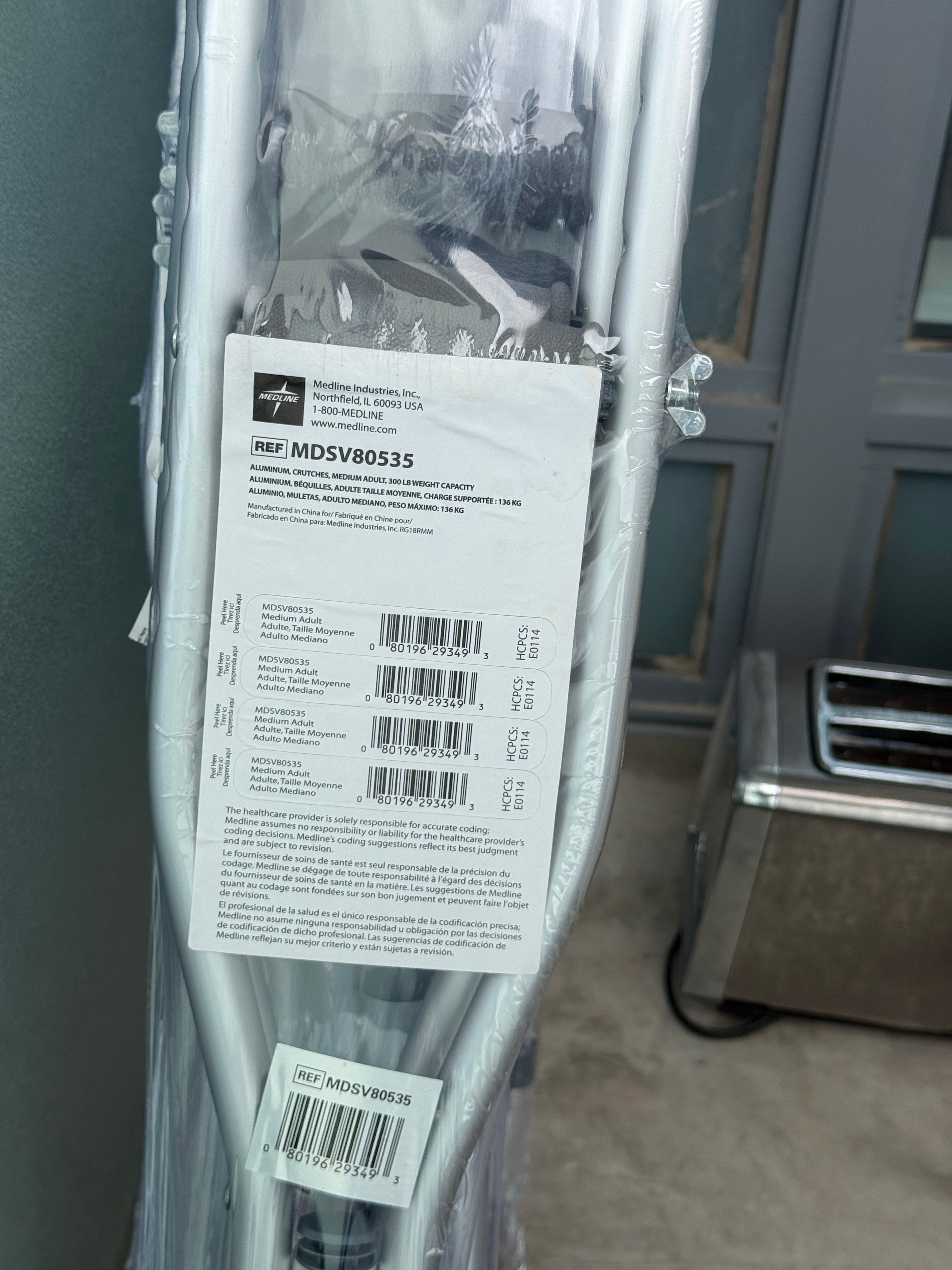 Brand New Medline Aluminum Crutches - Medium Adult  Price: - photo 4