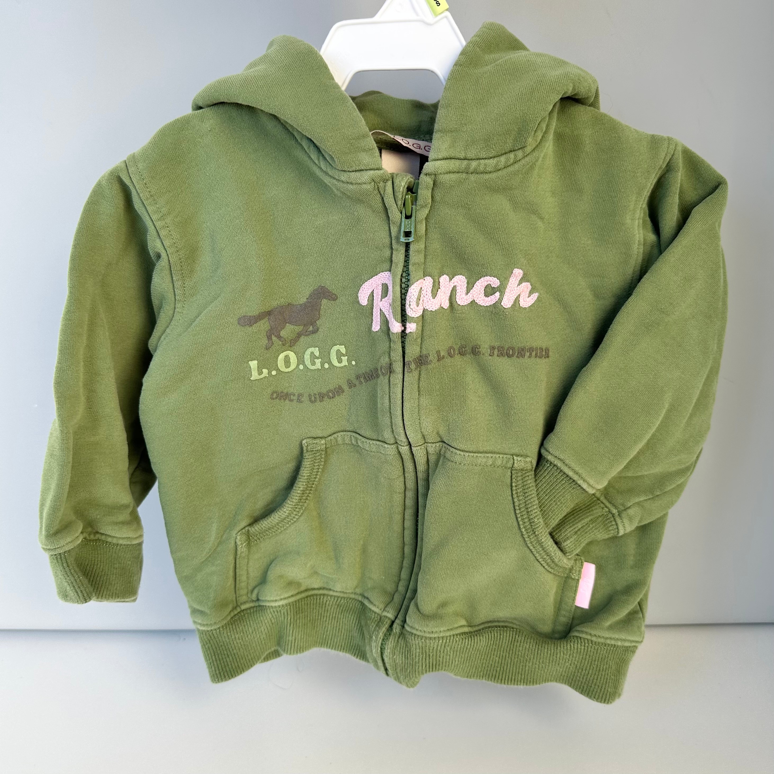 Baby Girl Hooded Zip Sweater - H&M- 1-1.5T