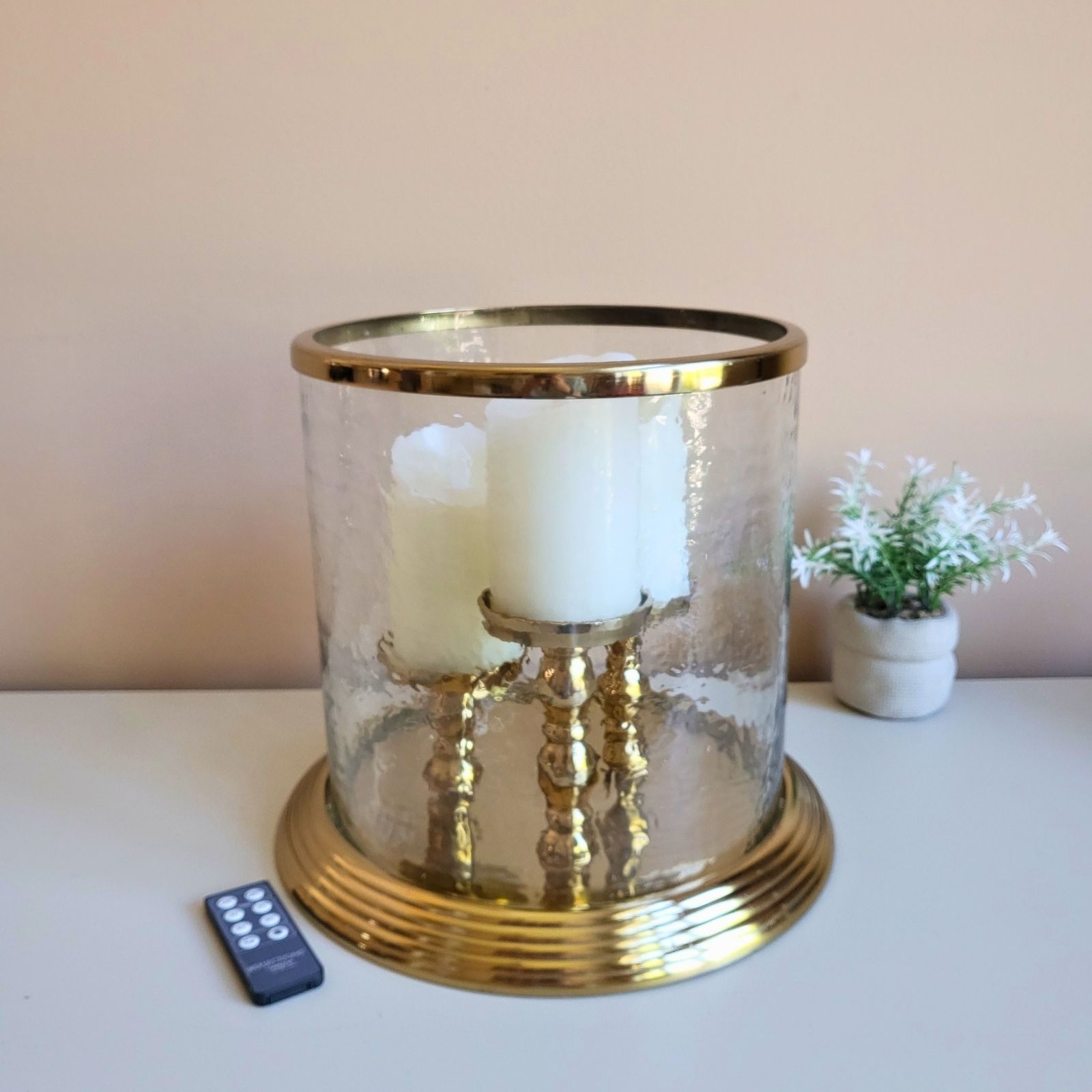 Candle Stand - Glass Candle Stand With Candles - Pre-Loved! 🕯️