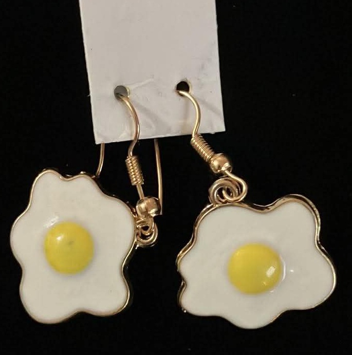 Fried Egg Earrings Sunnyside Up Eggs (New)