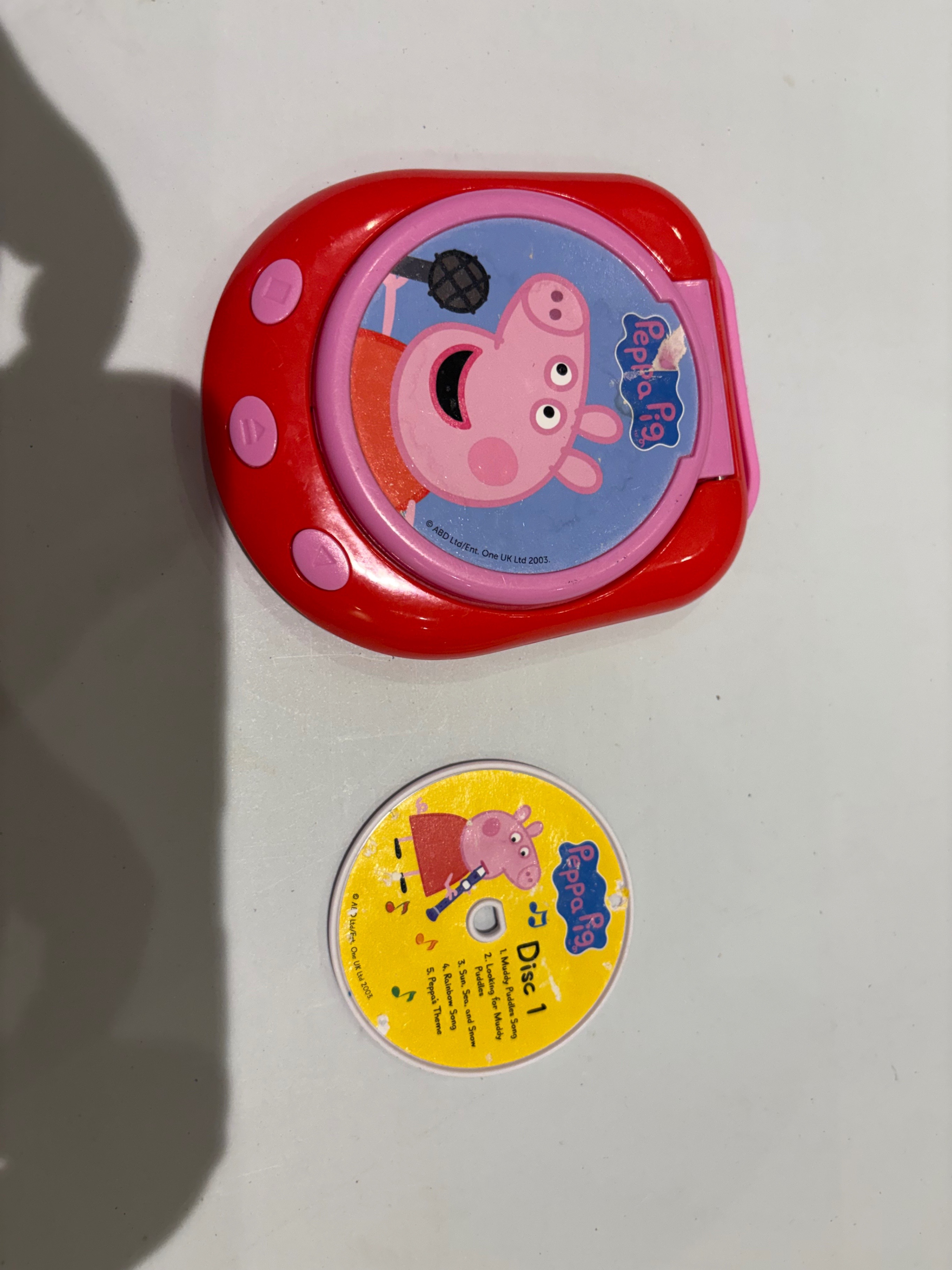 Vintage Peppa Pig CD Player + Music Disc - photo 2