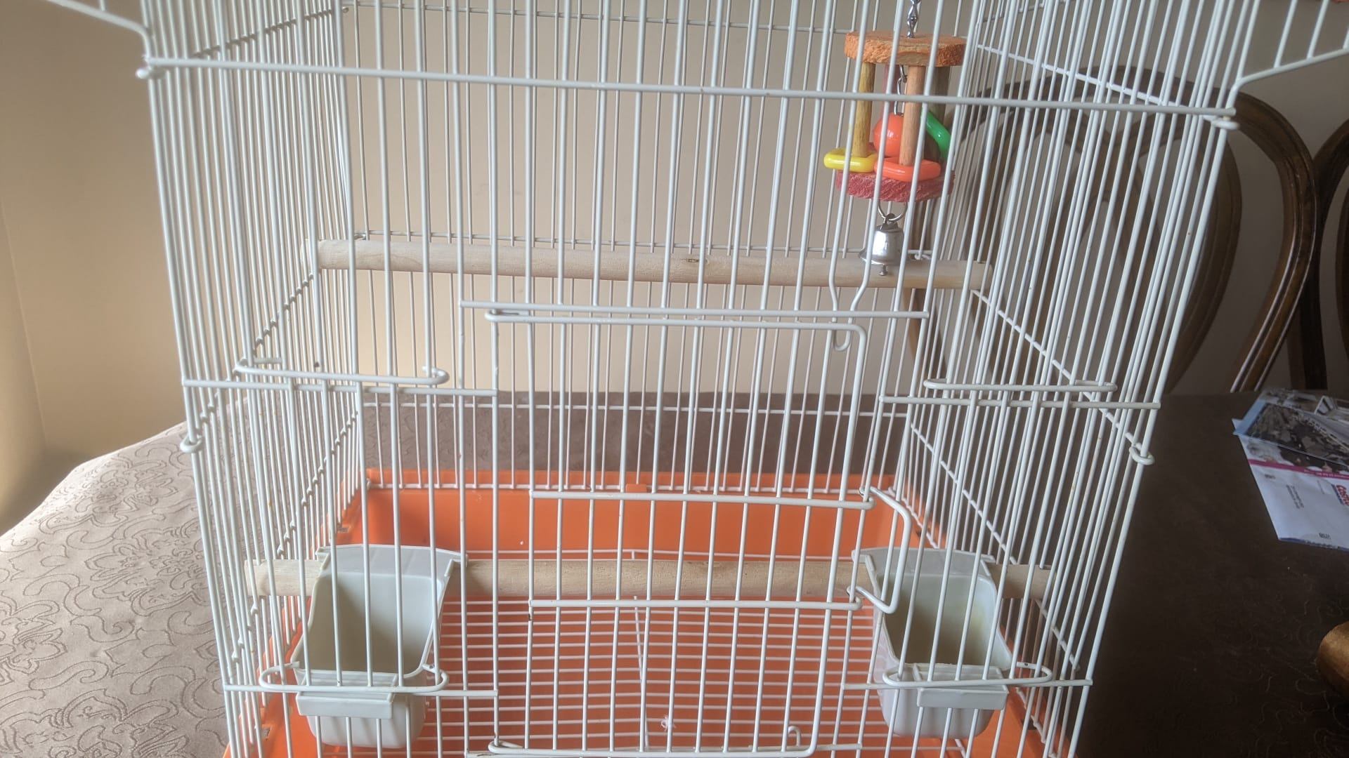 Budgie Cage Setup with 2 Perches, 2 Bowls and toys - photo 4