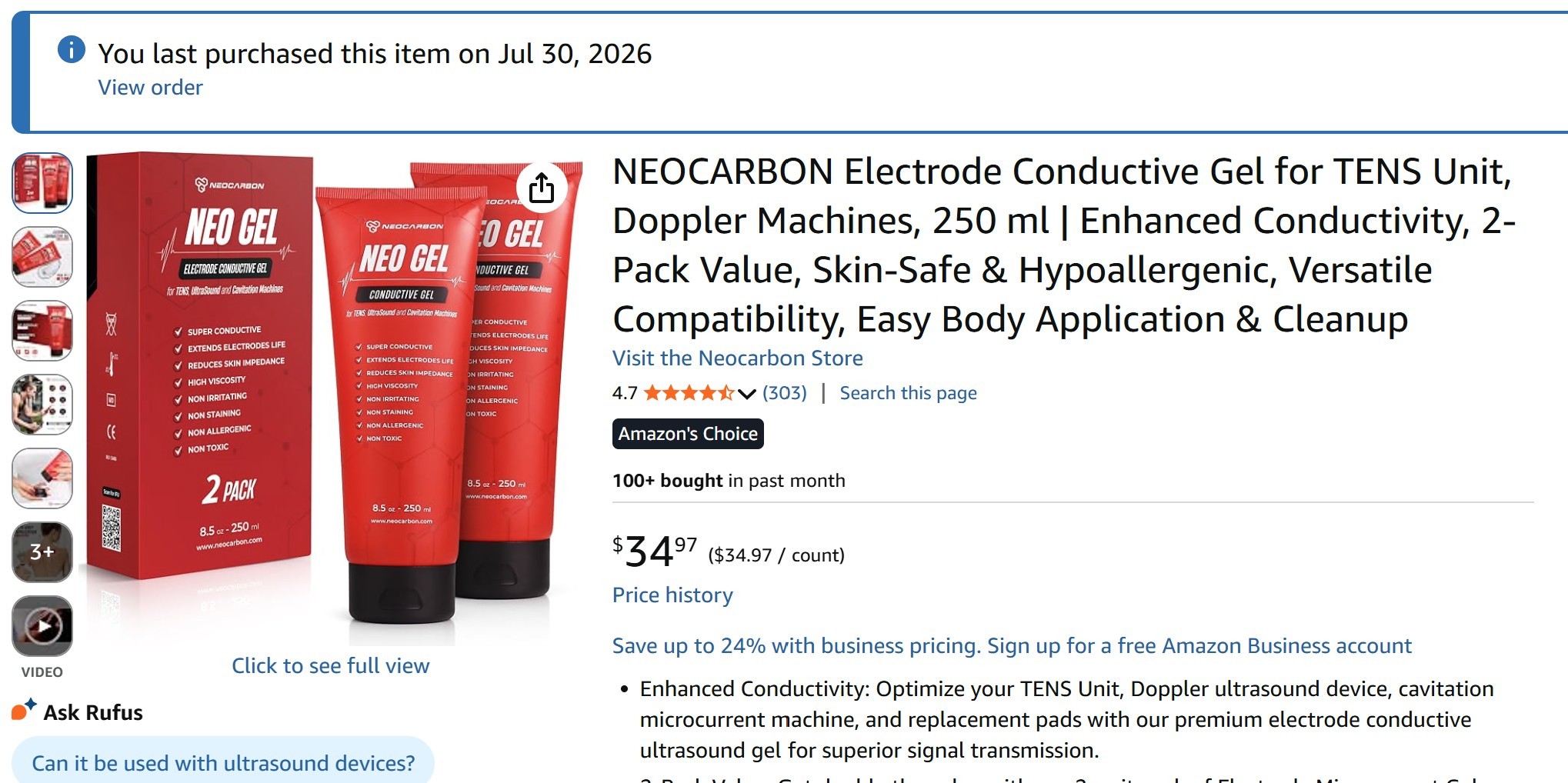 Neo Gel/High-conductivity gel designed for TENS units - photo 2