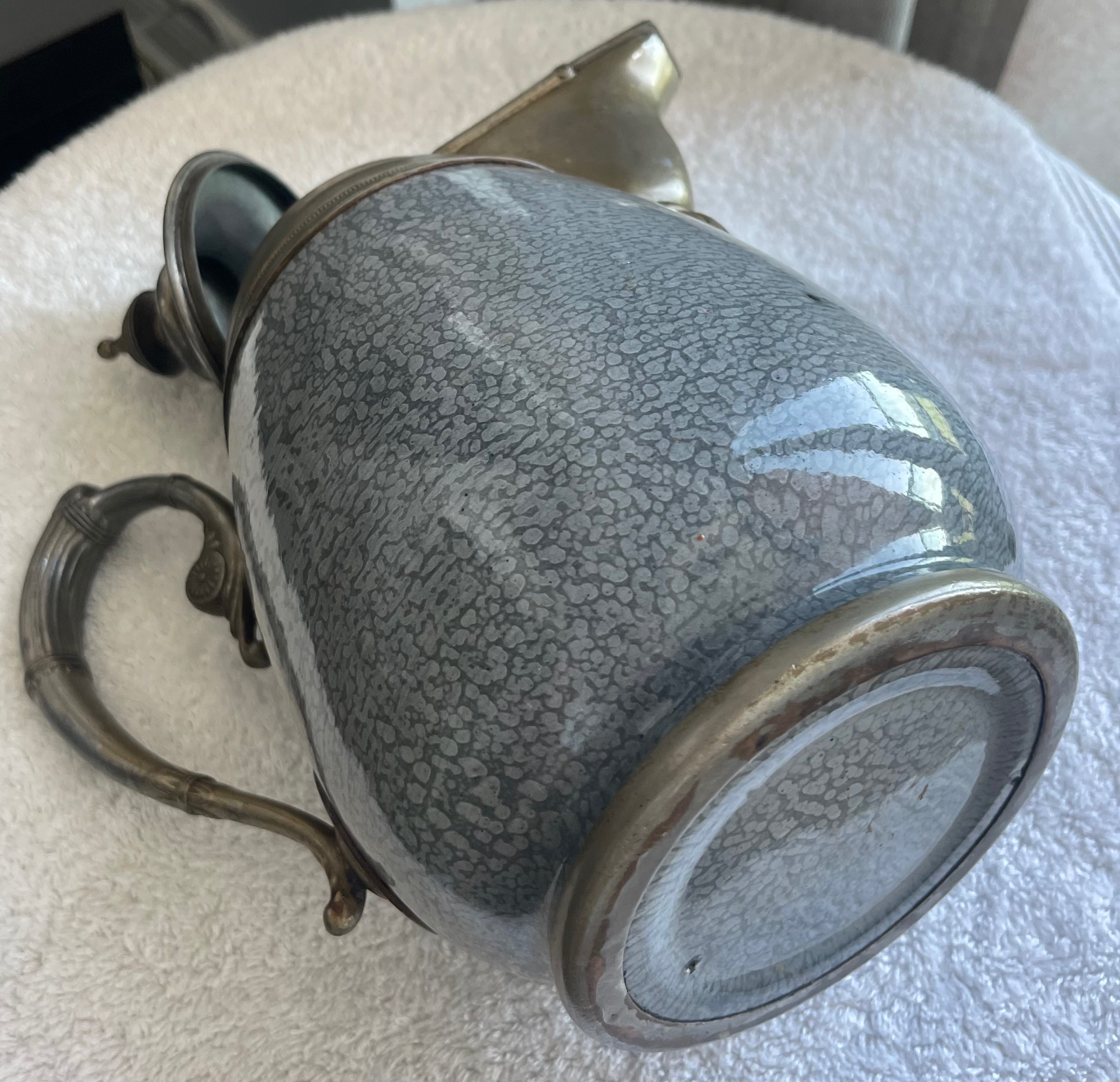 Antique Victorian 1880s Manning Bowman Enamel Coffee Pot - photo 3