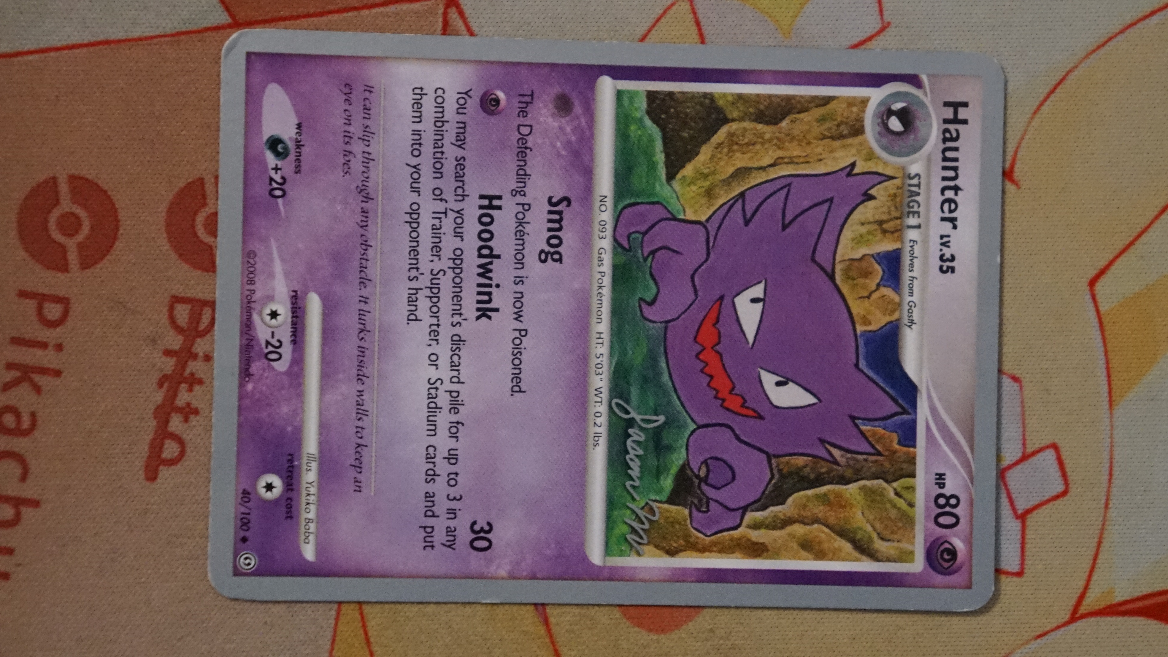 Pokemon Haunter 40/100 World Championships 2009 Deck P - photo 3