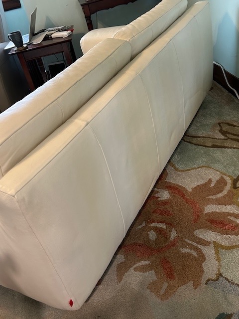 White leather sofa - photo 2