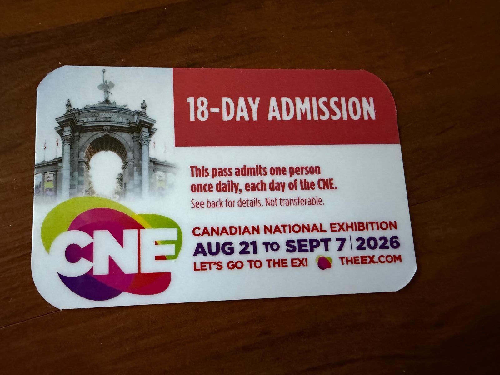 CNE 18-Day Admission Pass - Canadian National Exhibition 2026