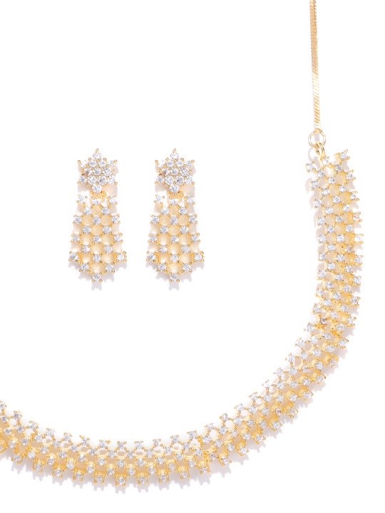 Gold-tone Necklace and Earring Set - photo 3
