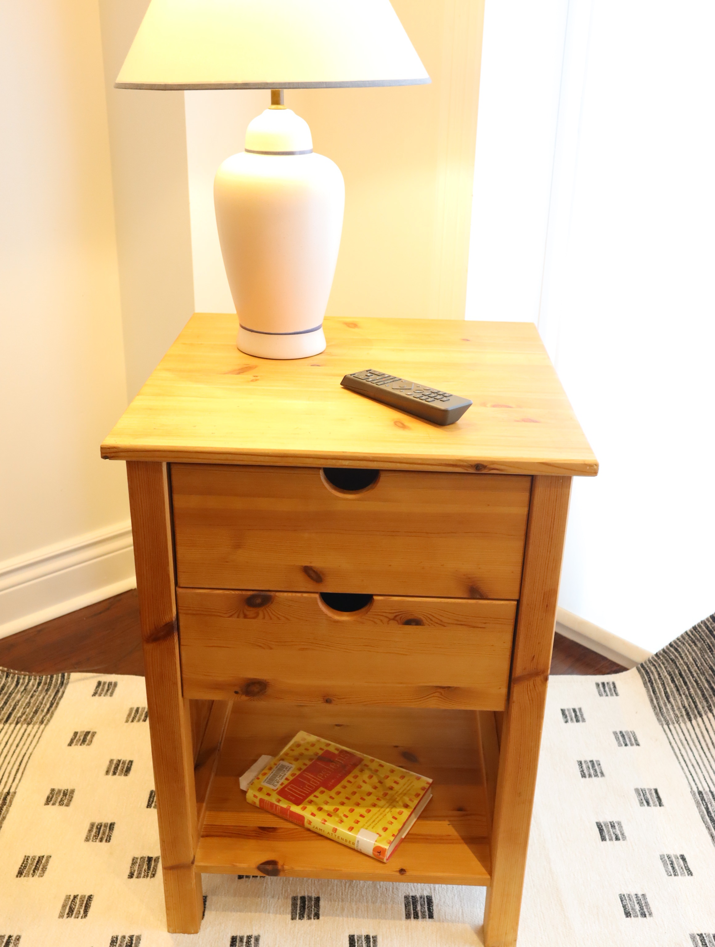 IKEA Solid Pine End Table, Night Stand