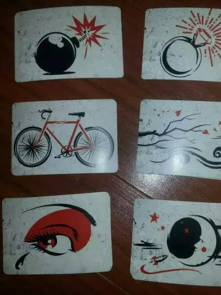 Arsty Postcards: Bomb, Bike, Love Heart Tree Branch, Arty Eye - photo 2