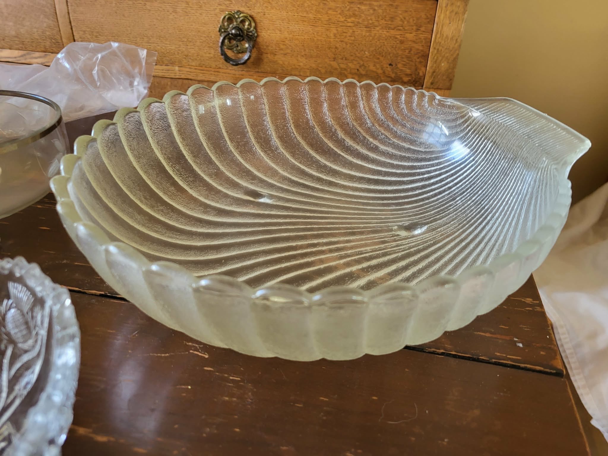Vintage 1970s crystal serving dishes - photo 5
