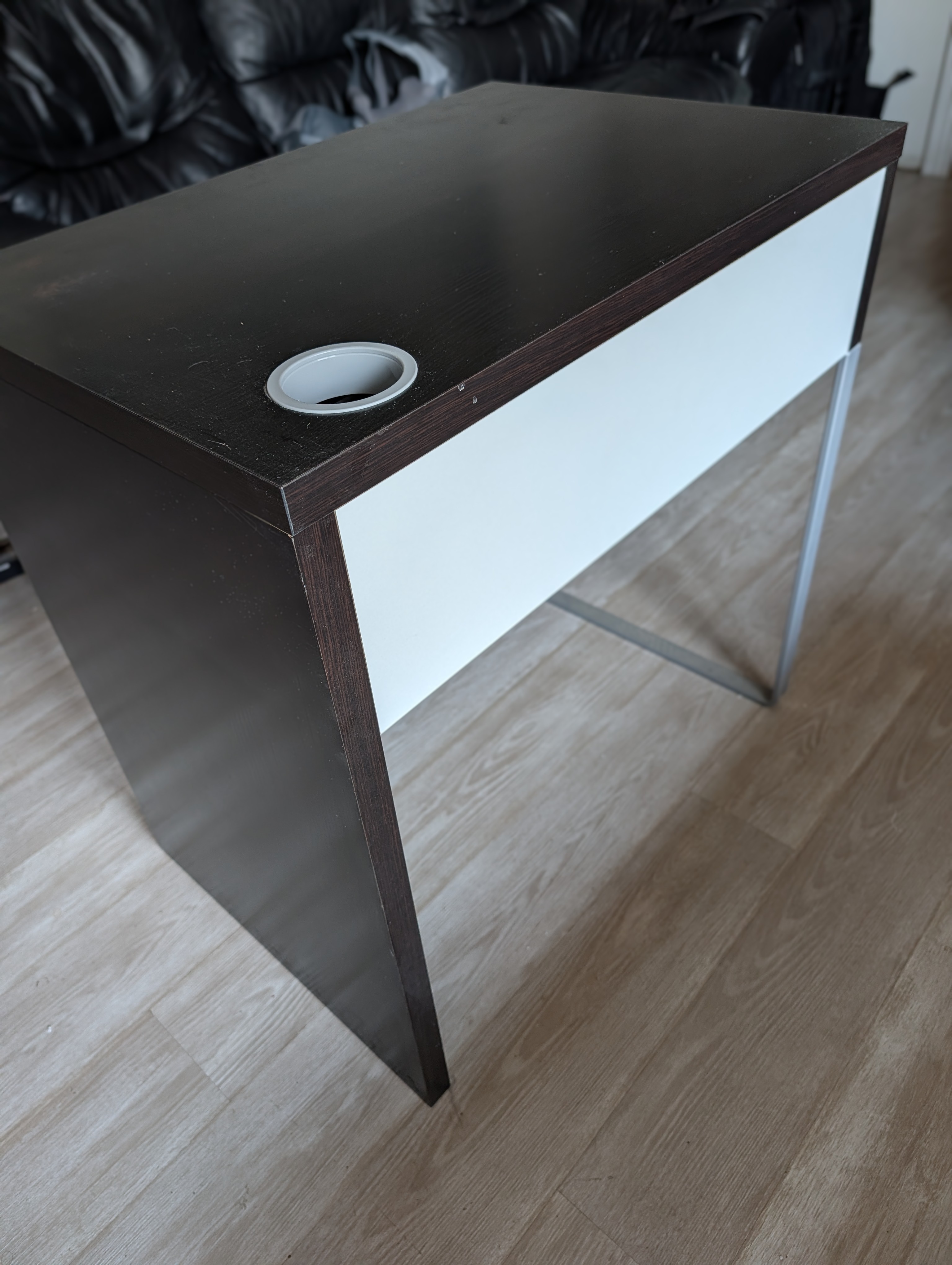 IKEA Black desk with white drawer - photo 2