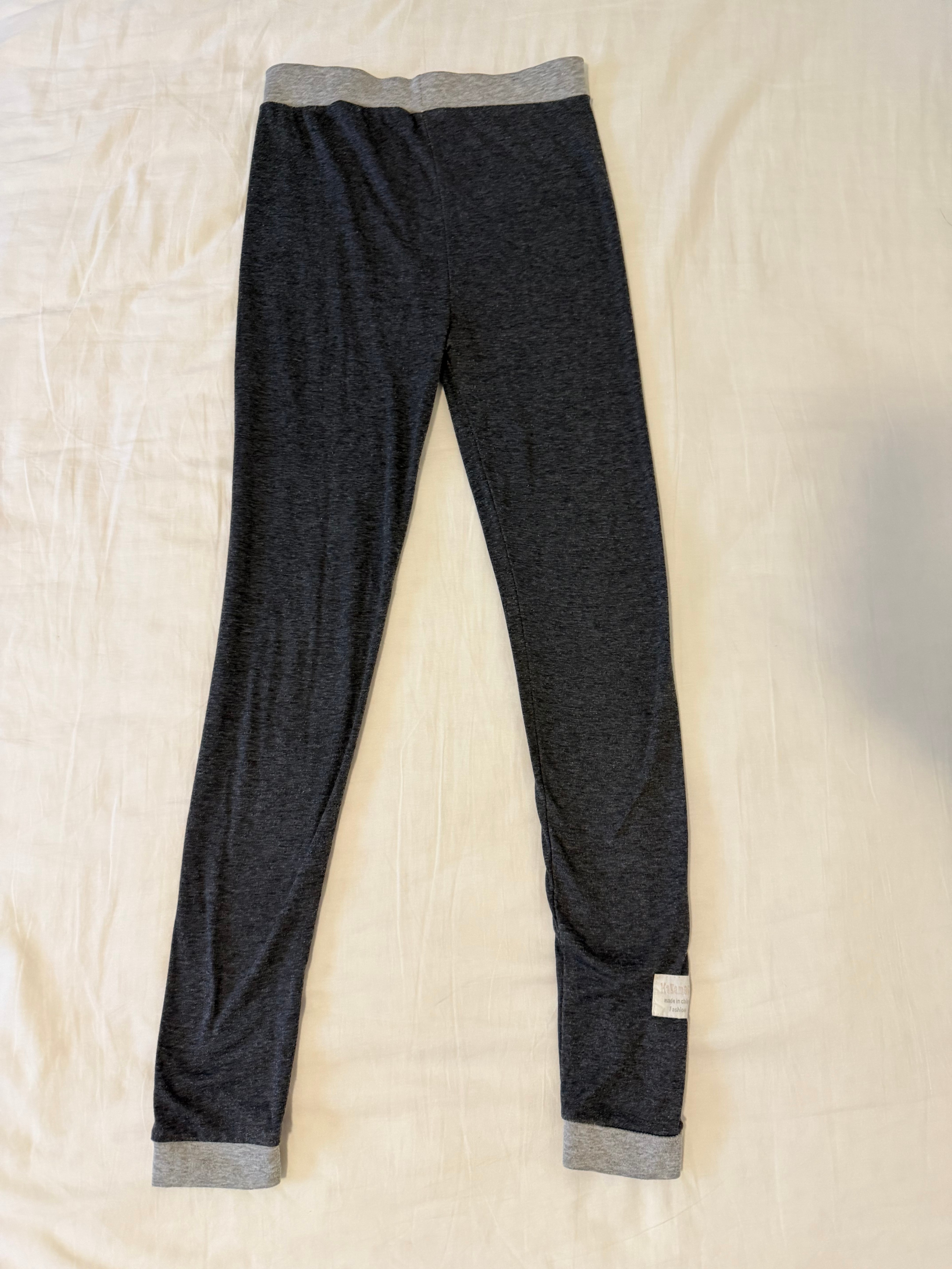 Women’s Charcoal Grey Contrast Waist Leggings - photo 3