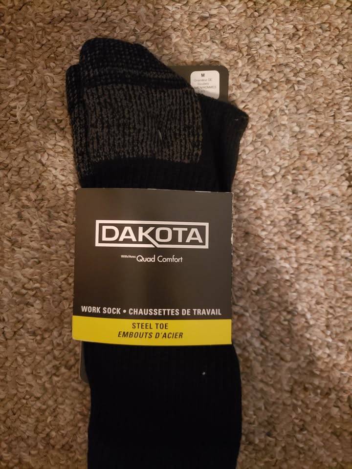 Dakota Men's Steel Toe Work Socks medium 5-9.5. Brand new.