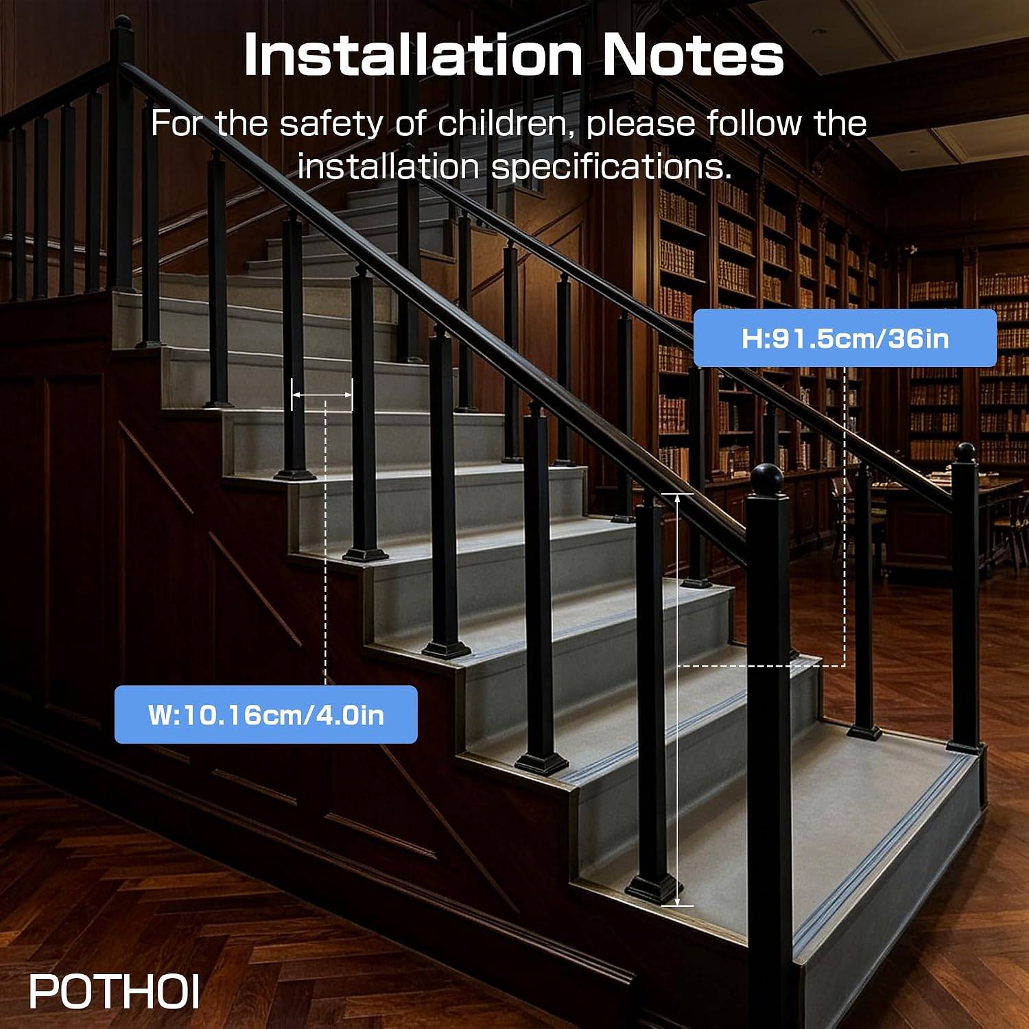 90cm Stair Railing Posts with 270° Bracket – Black – 2 Pack - photo 5