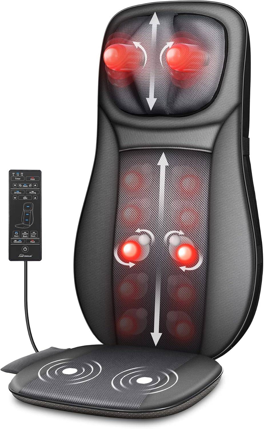Shiatsu Neck & Back Massager with Heat, Massage Chair Pad - photo 2