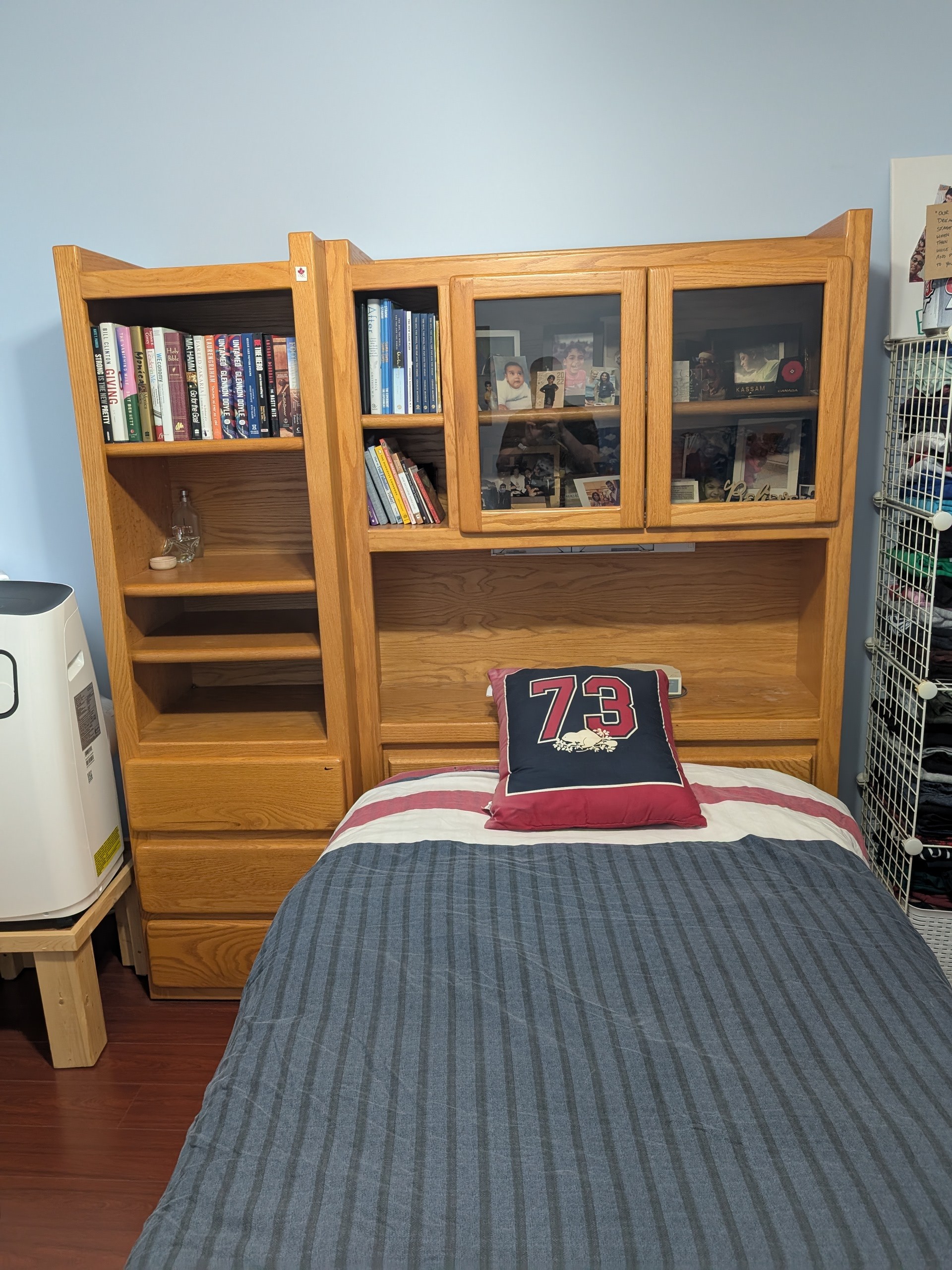 Kids Solid Oak Custom Bedroom Set (Twin) + Desk