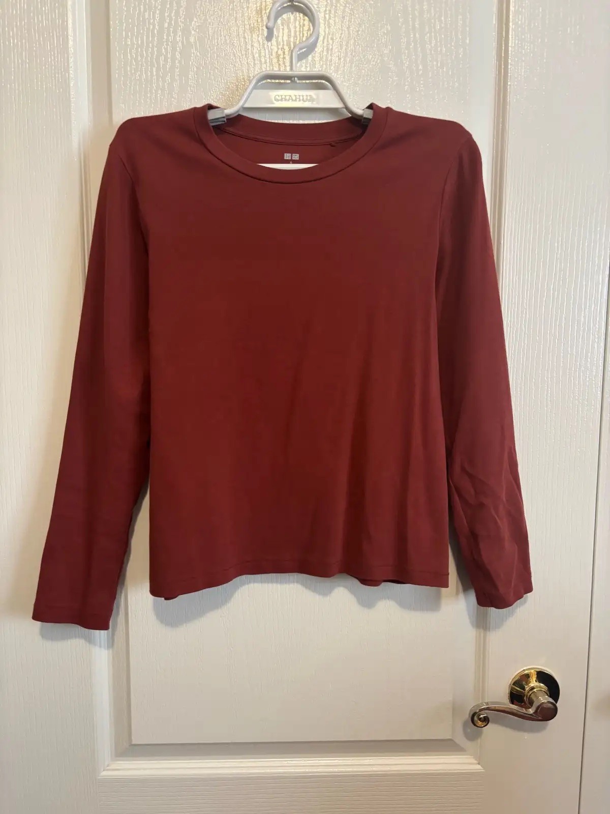 UNIQLO Women’s Long Sleeve T-Shirt – Rust Red – Size S - photo 2